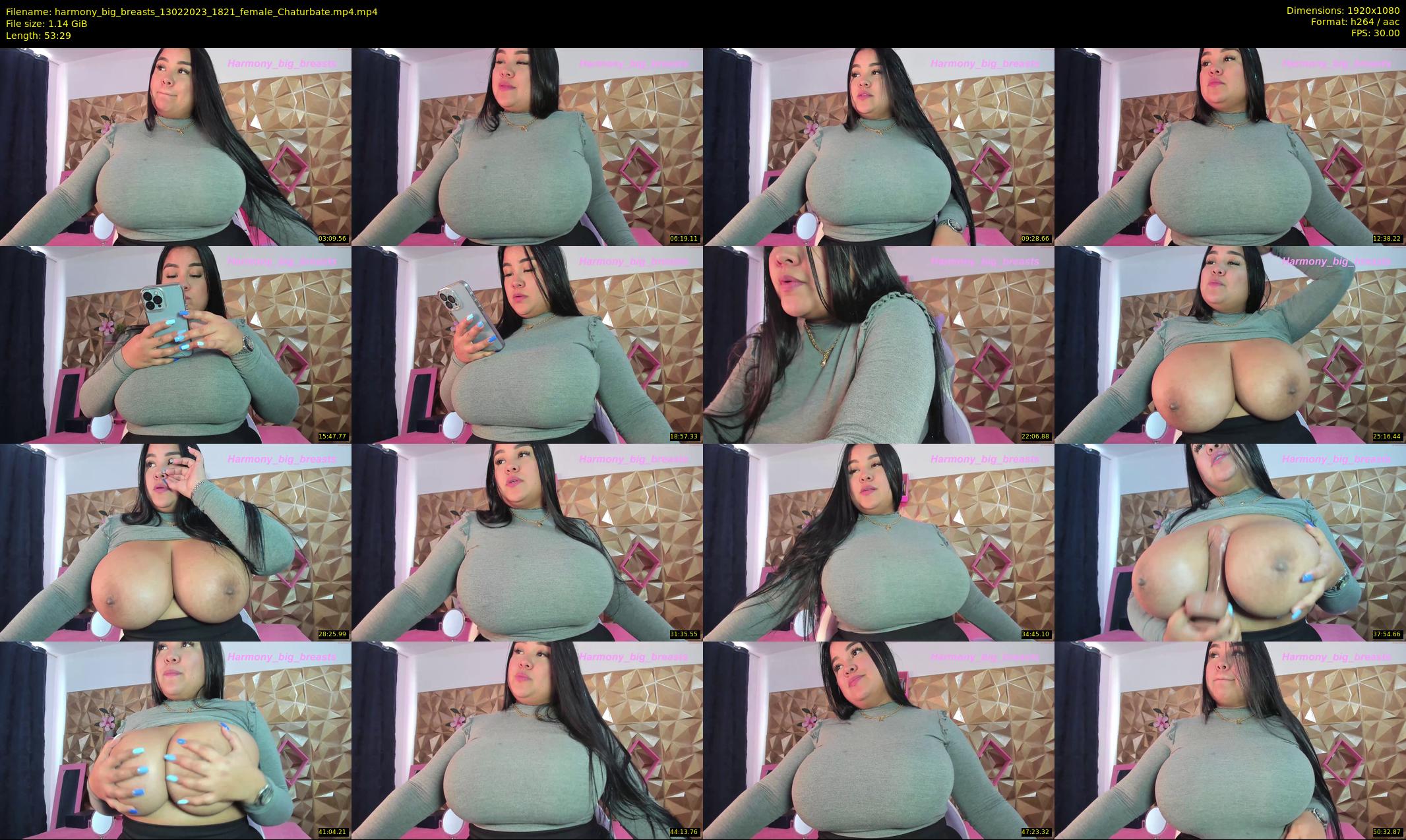 harmony_big_breasts — 54 minute Chaturbate female cam show recording, 1080p, Feb 13, 2023