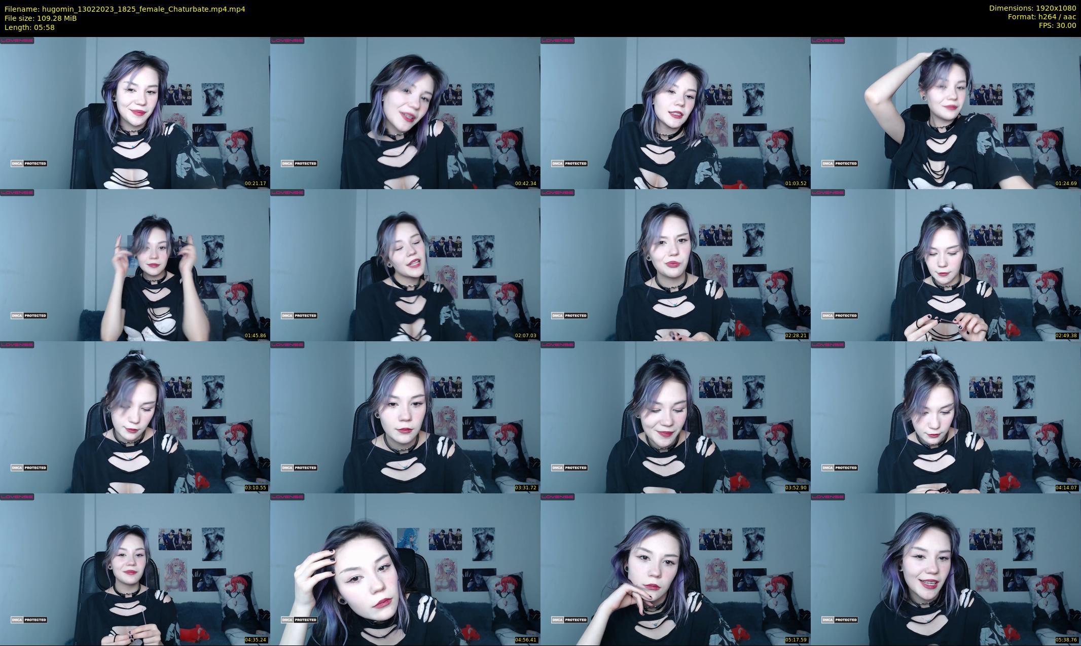 hugomin — 6 minute Chaturbate female cam show recording, 1080p, Feb 13, 2023