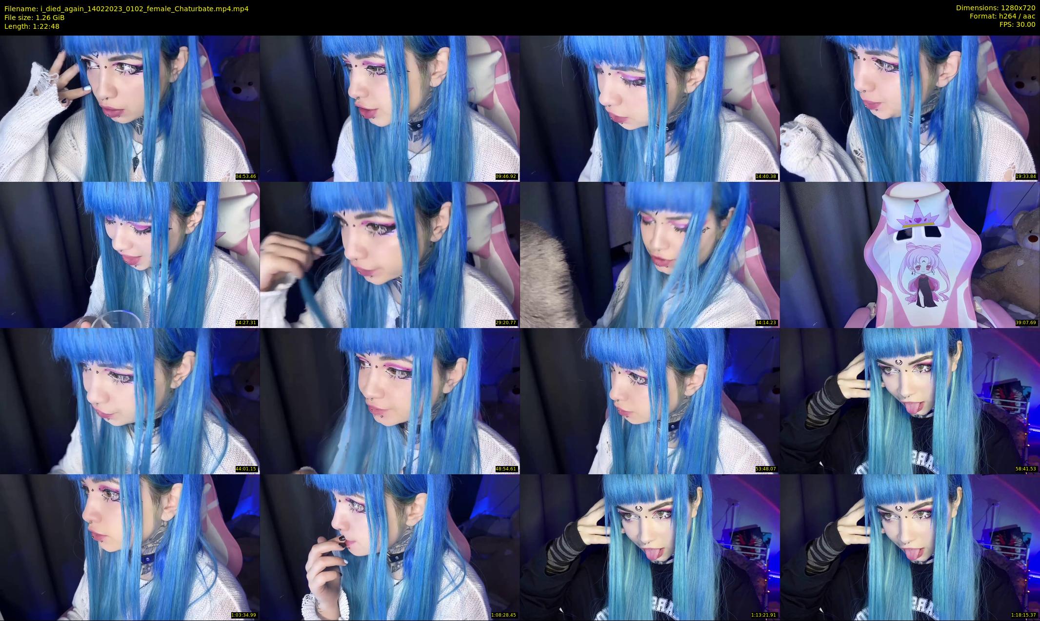 i_died_again — 83 minute Chaturbate female cam show recording, 720p, Feb 14, 2023