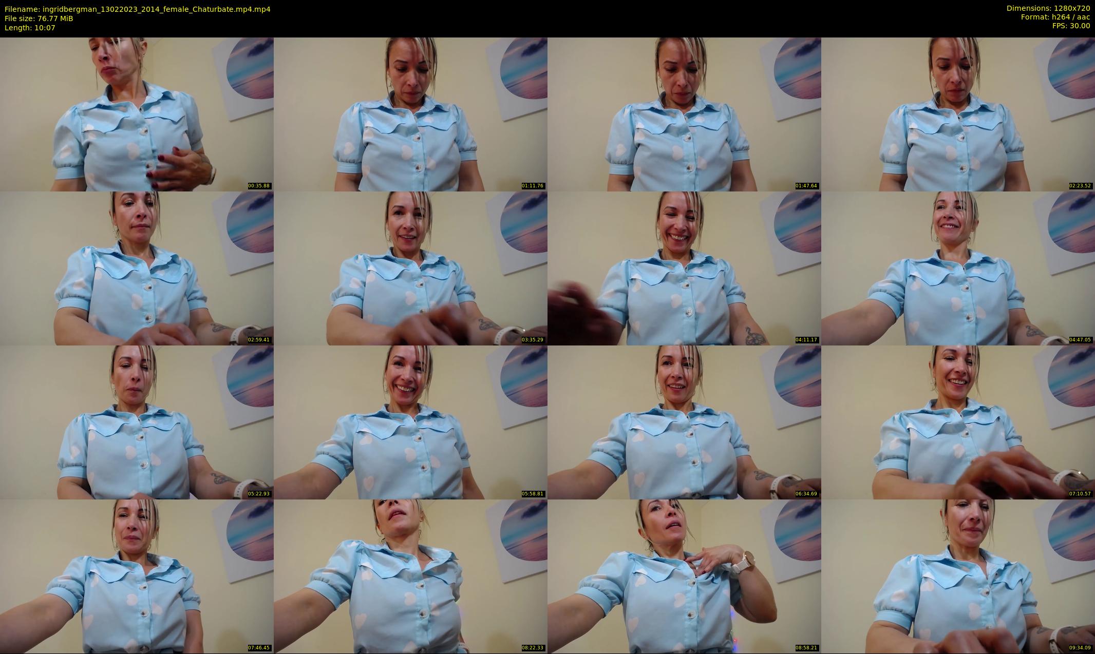 ingridbergman — 11 minute Chaturbate female cam show recording, 720p, Feb 13, 2023