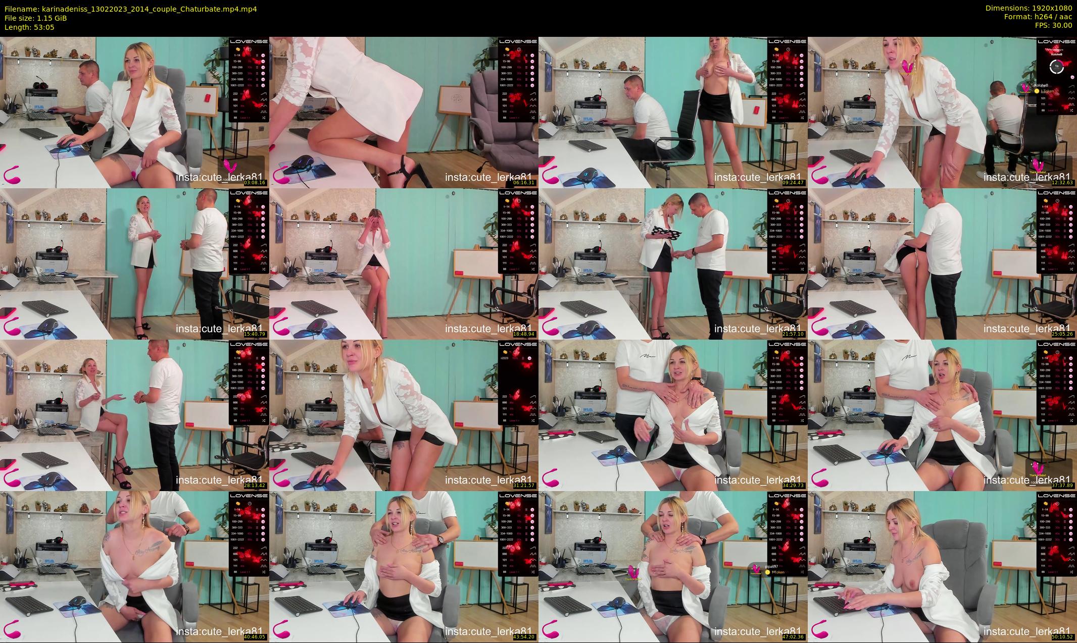 karinadeniss — 54 minute Chaturbate couple cam show recording, 1080p, Feb 13, 2023