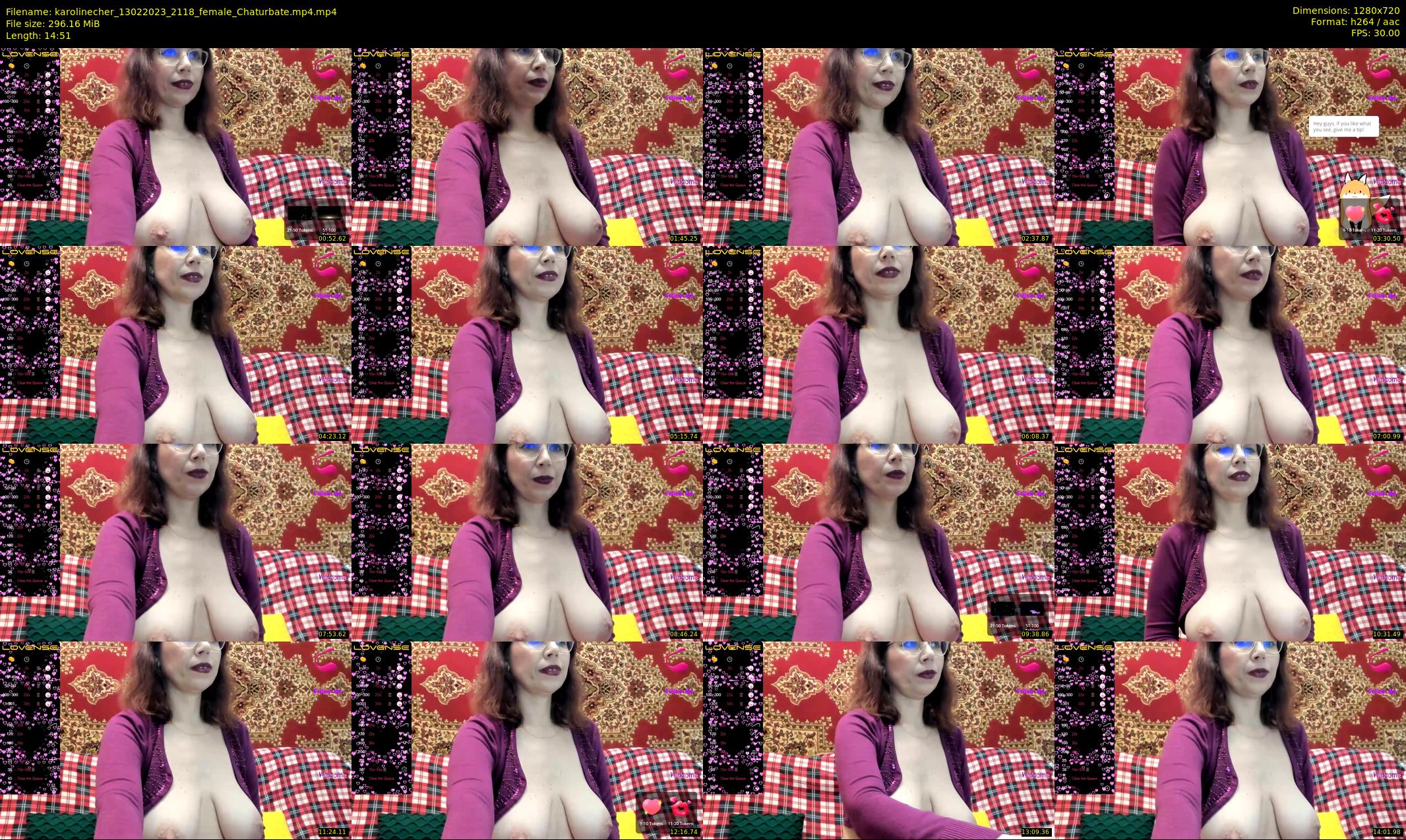 karolinecher — 15 minute Chaturbate female cam show recording, 720p, Feb 13, 2023