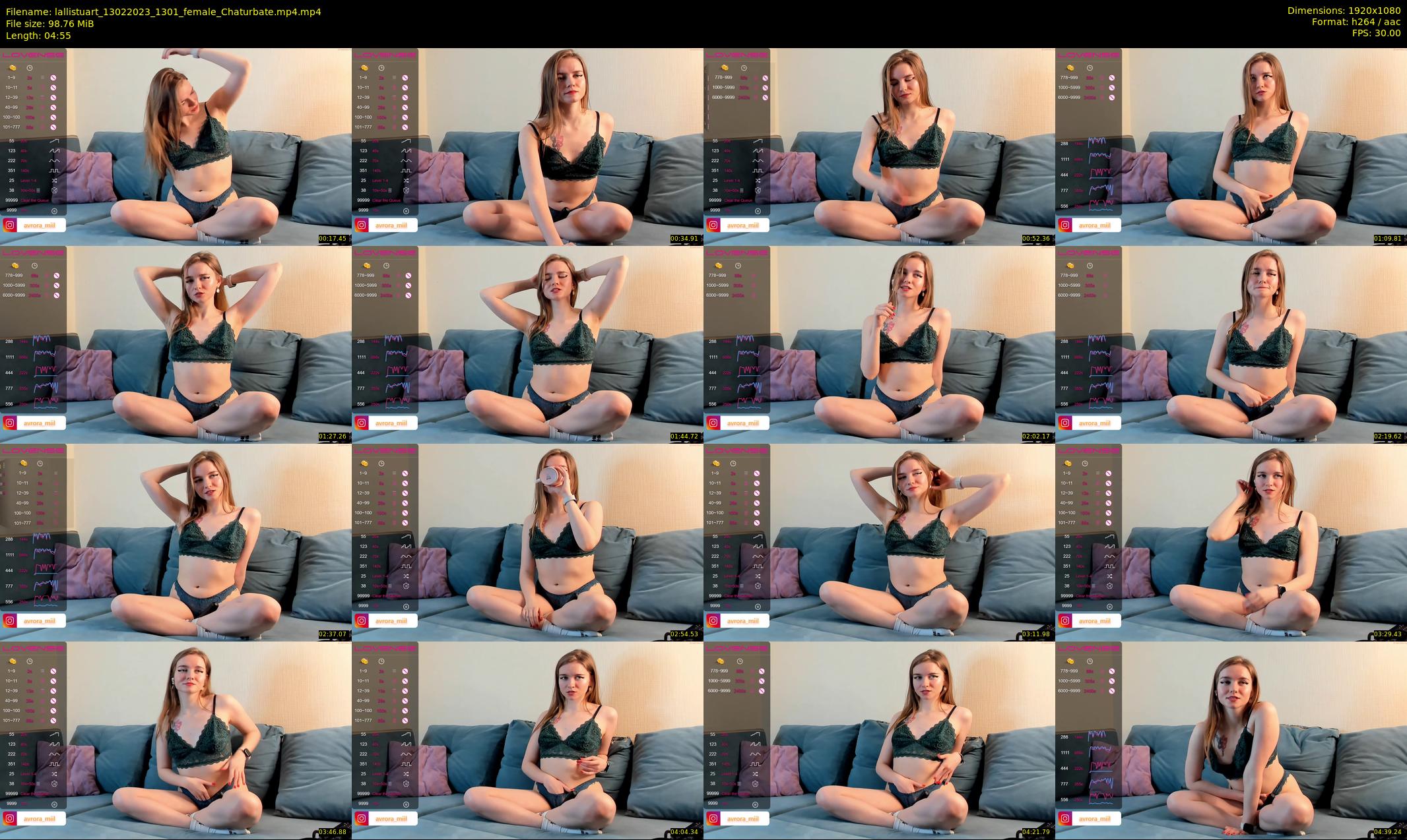 lallistuart — 5 minute Chaturbate female cam show recording, 1080p, Feb 13, 2023