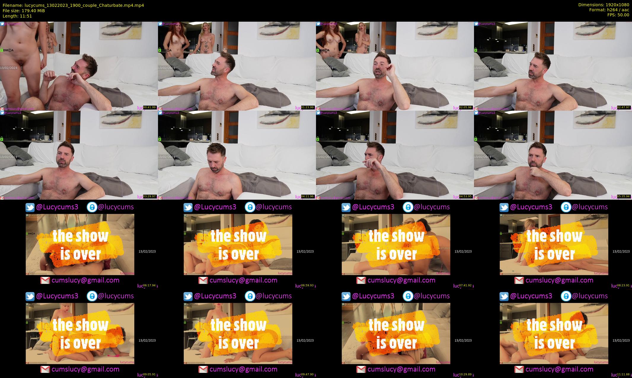 lucycums — 12 minute Chaturbate couple cam show recording, 1080p, Feb 13, 2023