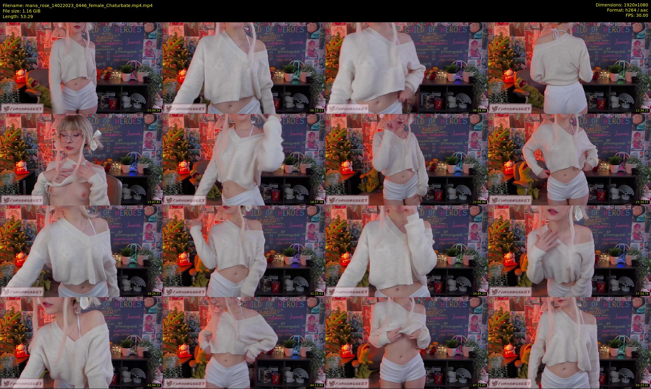 mana_rose — 54 minute Chaturbate female cam show recording, 1080p, Feb 14, 2023