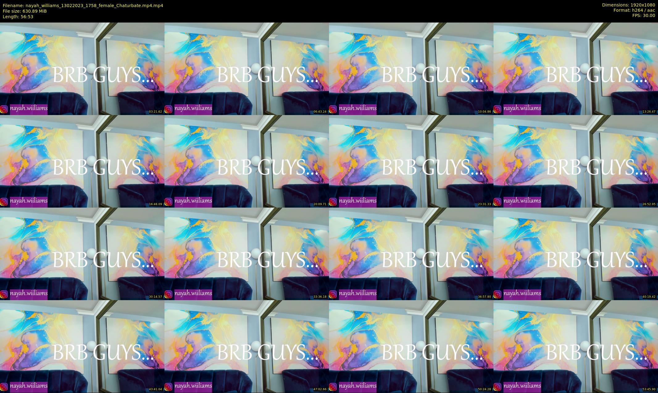 nayah_williams — 57 minute Chaturbate female cam show recording, 1080p, Feb 13, 2023