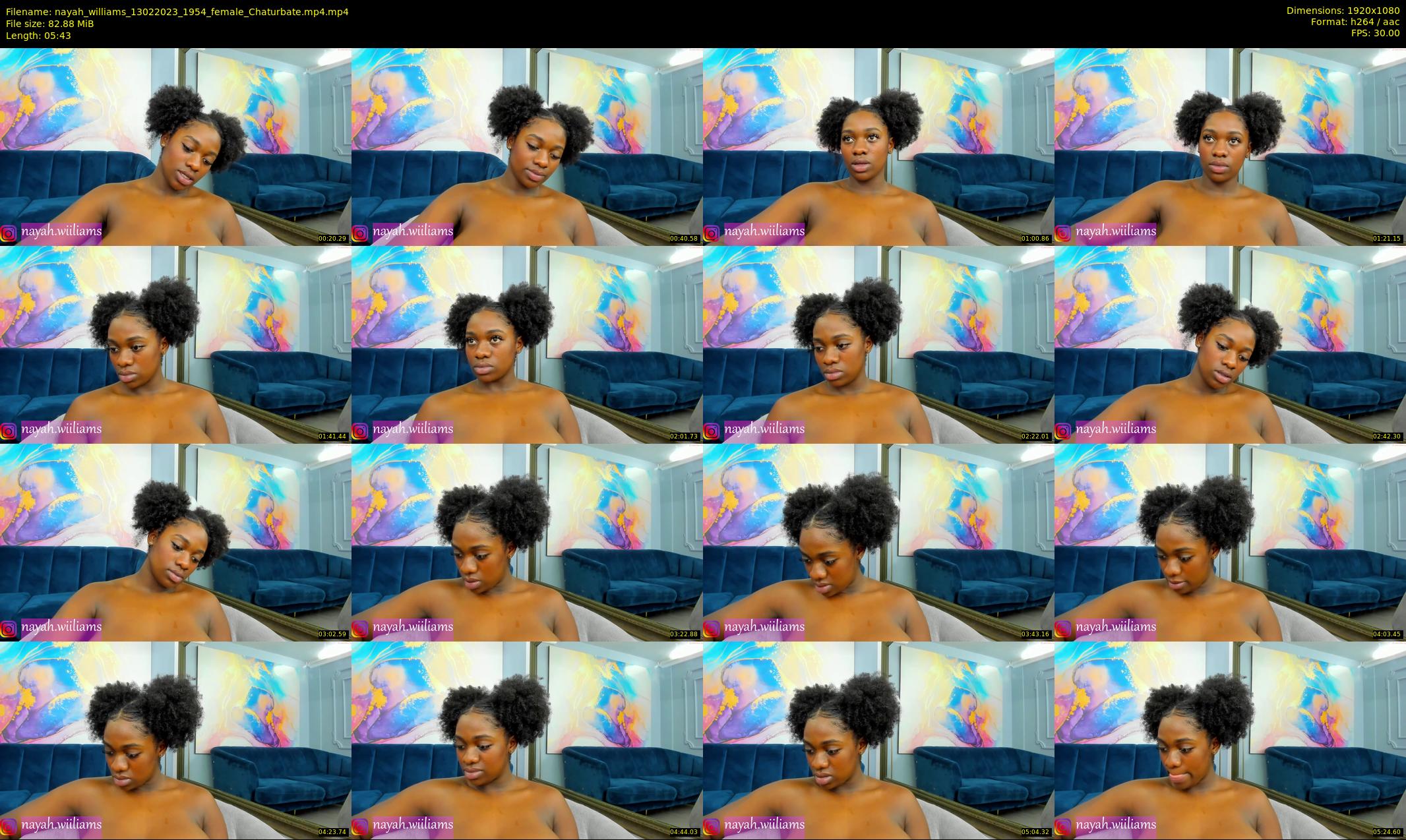 nayah_williams — 6 minute Chaturbate female cam show recording, 1080p, Feb 13, 2023