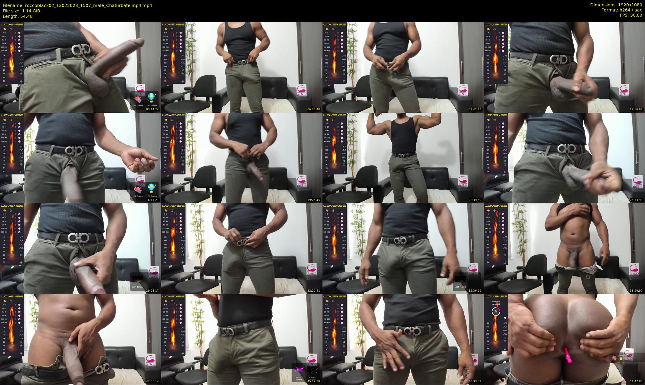 roccoblack02 — 55 minute Chaturbate male cam show recording, 1080p, Feb 13, 2023