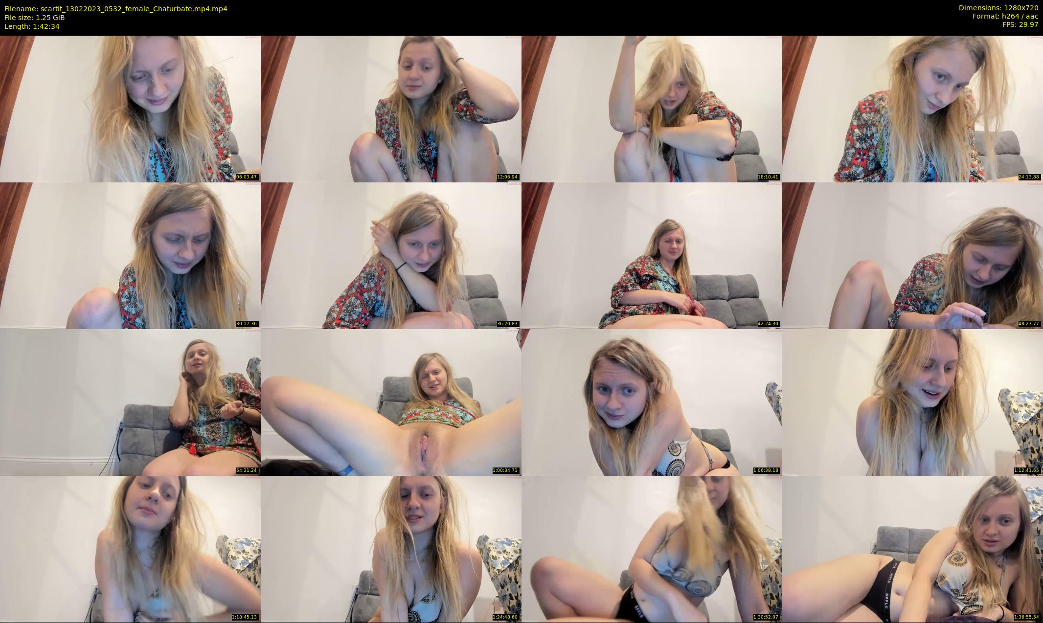 scartit — 103 minute Chaturbate female cam show recording, 720p, Feb 13, 2023