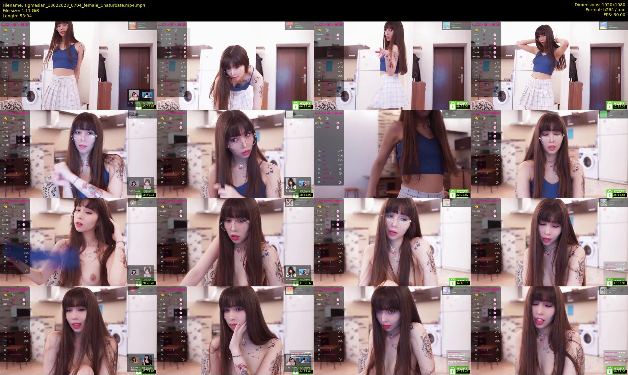 sigmasian — 54 minute Chaturbate female cam show recording, 1080p, Feb 13, 2023