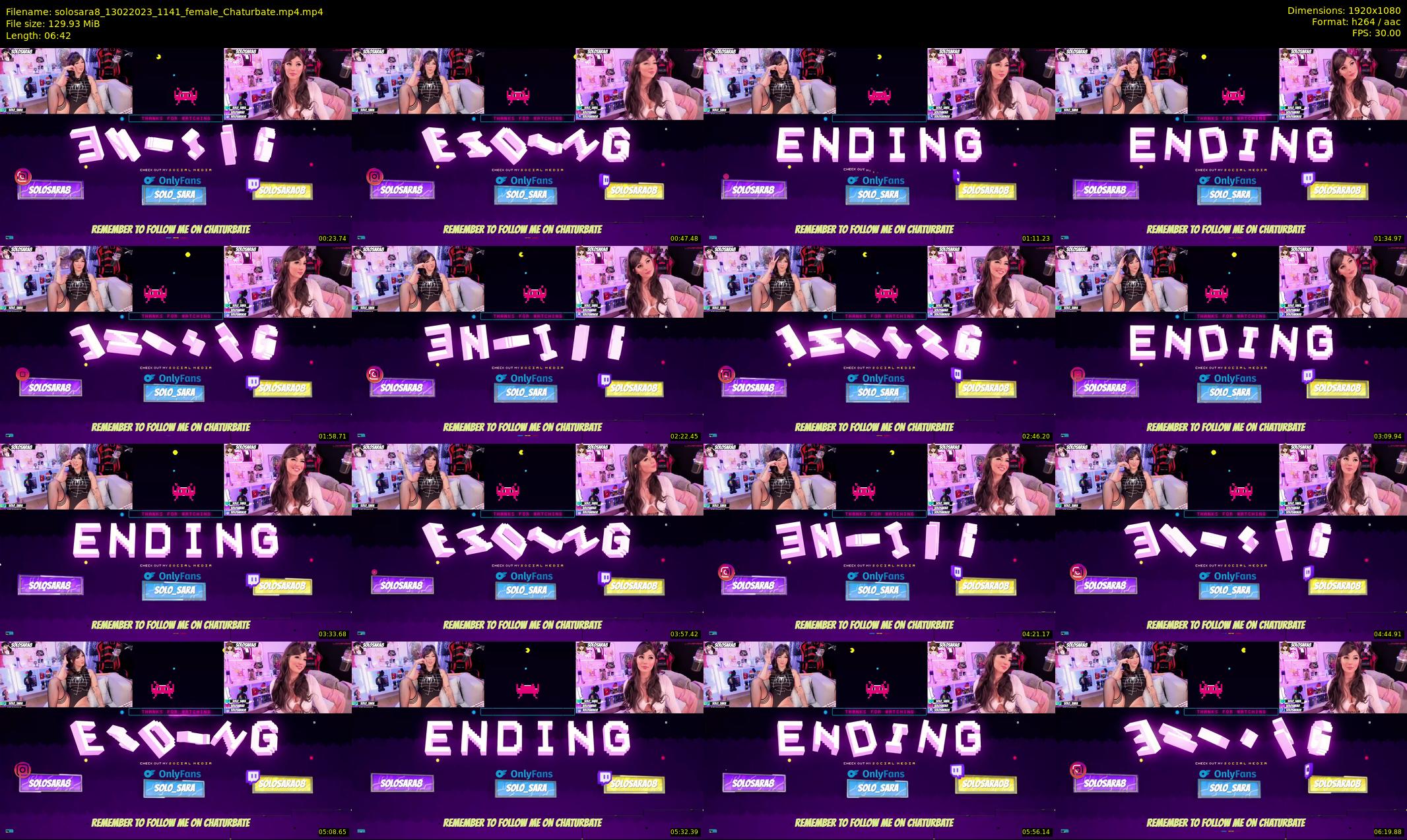 solosara8 — 7 minute Chaturbate female cam show recording, 1080p, Feb 13, 2023