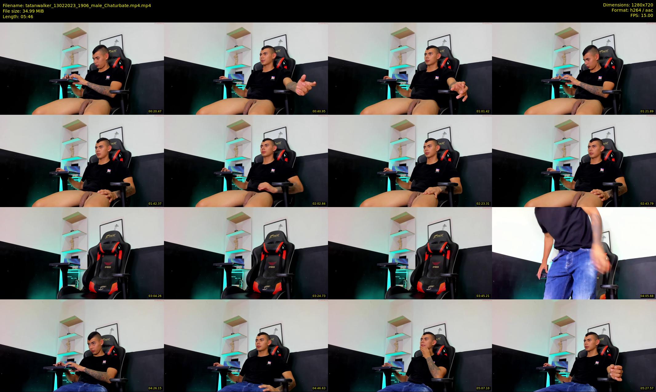tatanwalker — 6 minute Chaturbate male cam show recording, 720p, Feb 13, 2023