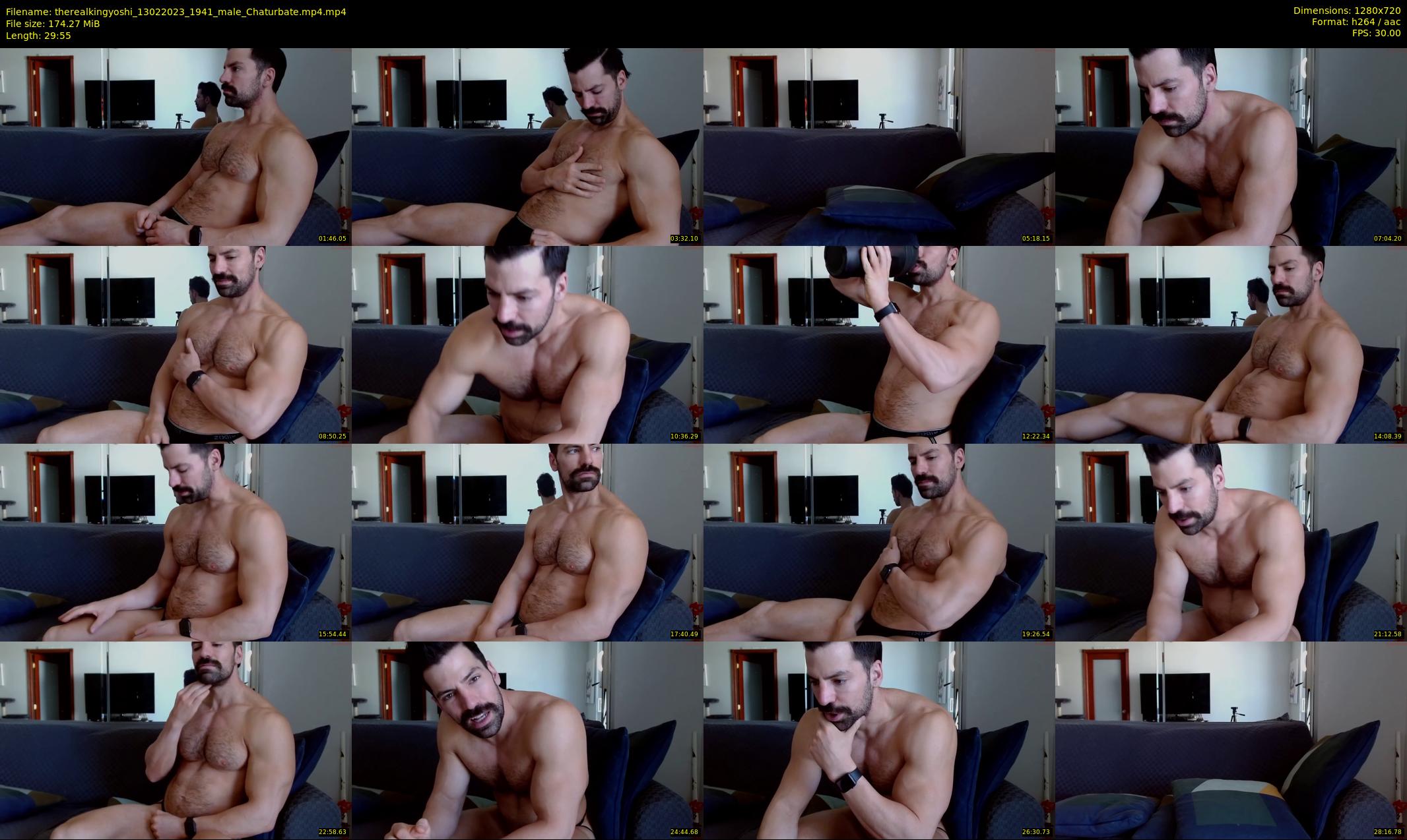 therealkingyoshi — 30 minute Chaturbate male cam show recording, 720p, Feb 13, 2023