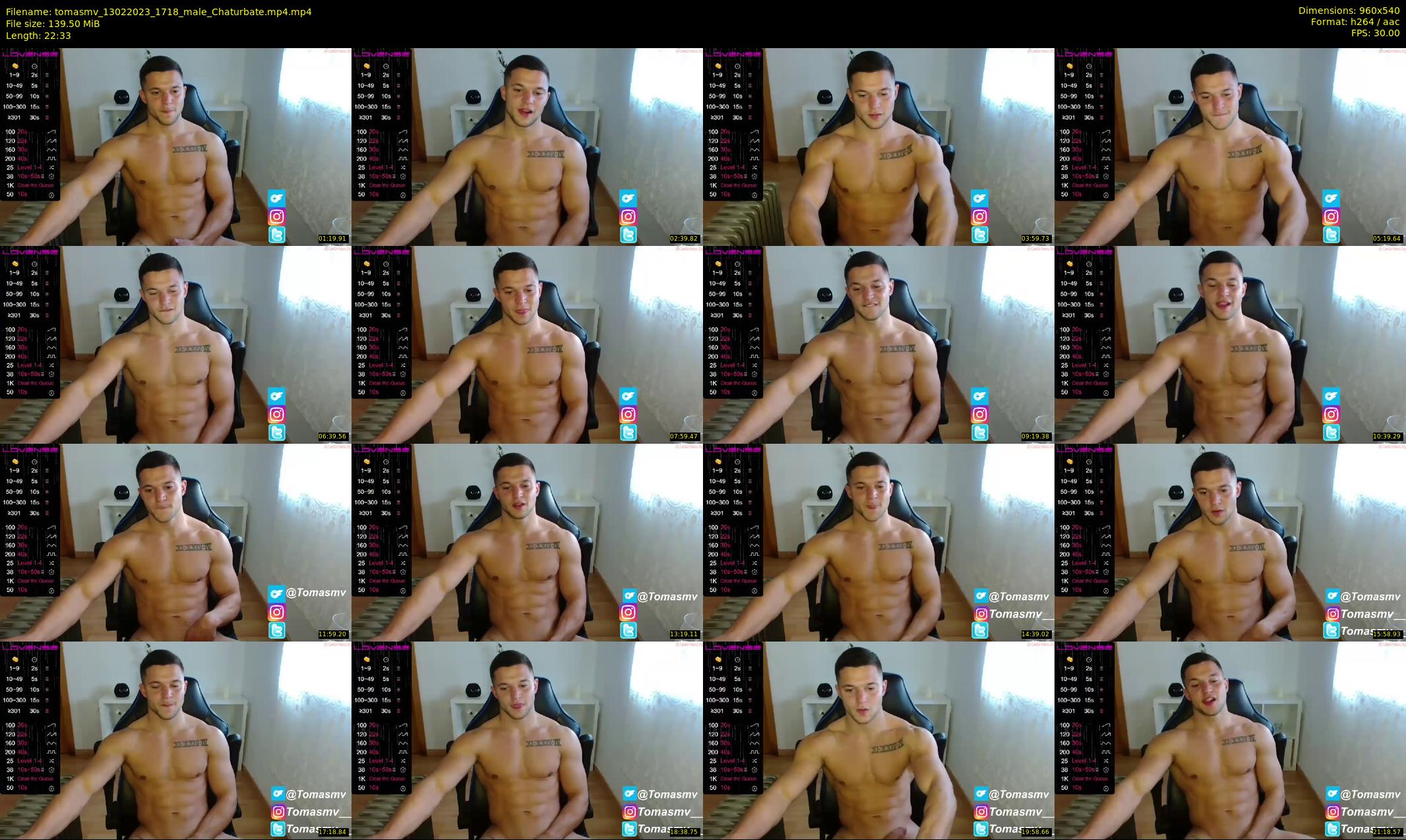 tomasmv — 23 minute Chaturbate male cam show recording, 480p, Feb 13, 2023