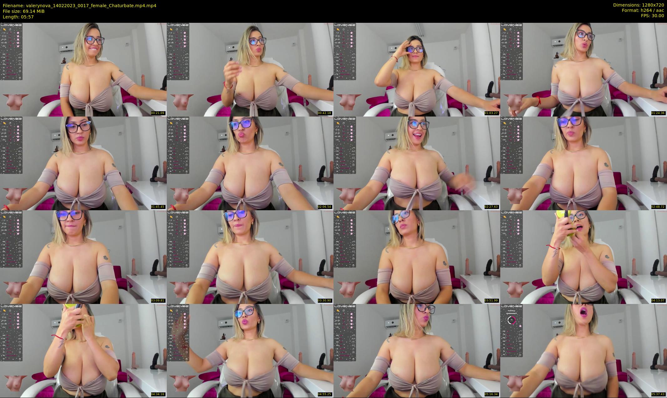 valerynova — 6 minute Chaturbate female cam show recording, 720p, Feb 14, 2023