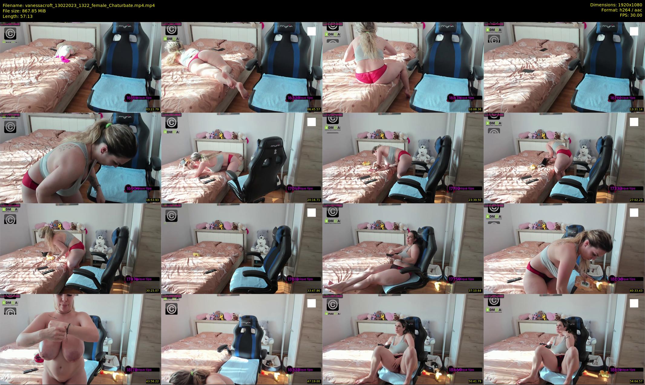 vanessacroft — 58 minute Chaturbate female cam show recording, 1080p, Feb 13, 2023