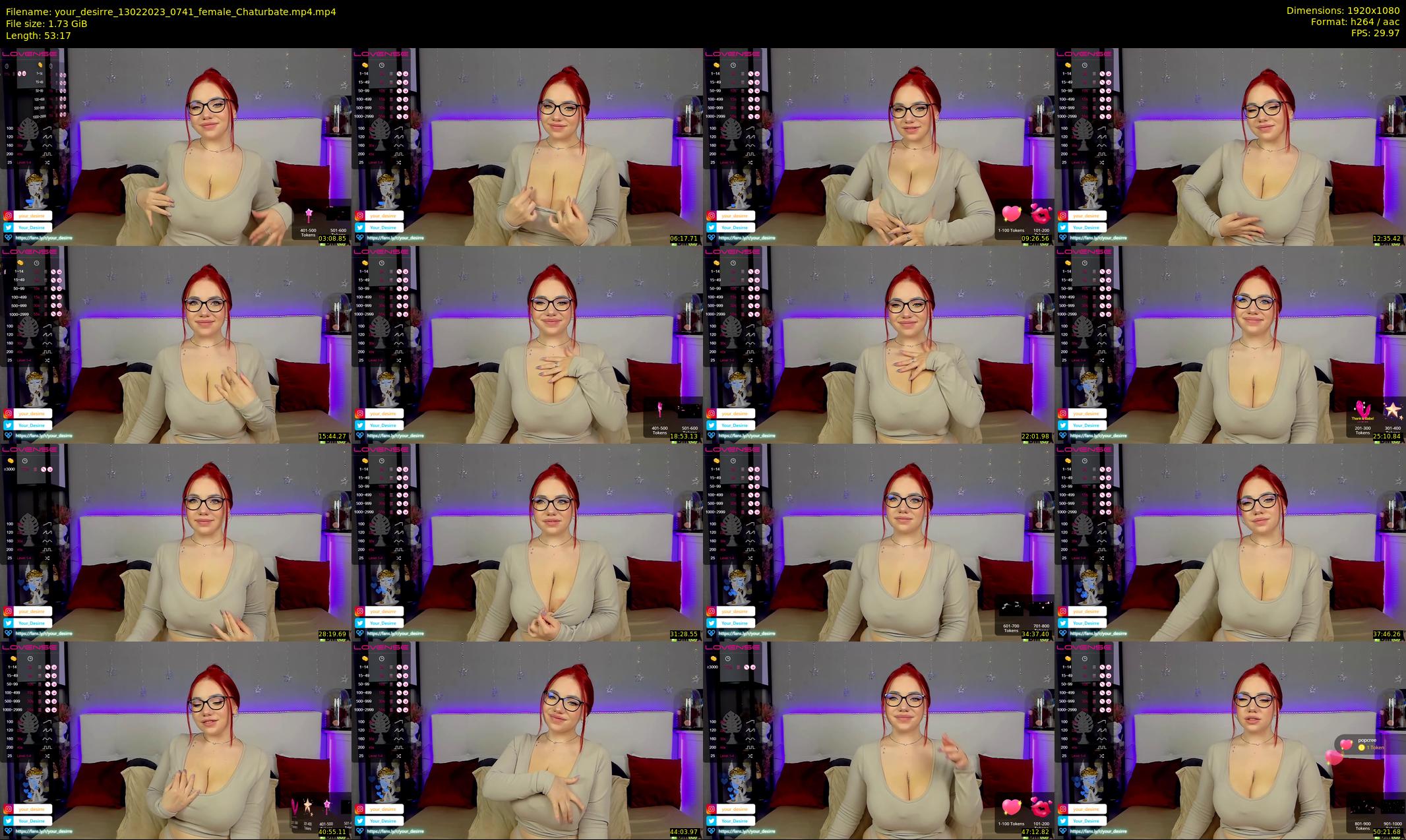 your_desirre — 54 minute Chaturbate female cam show recording, 1080p, Feb 13, 2023