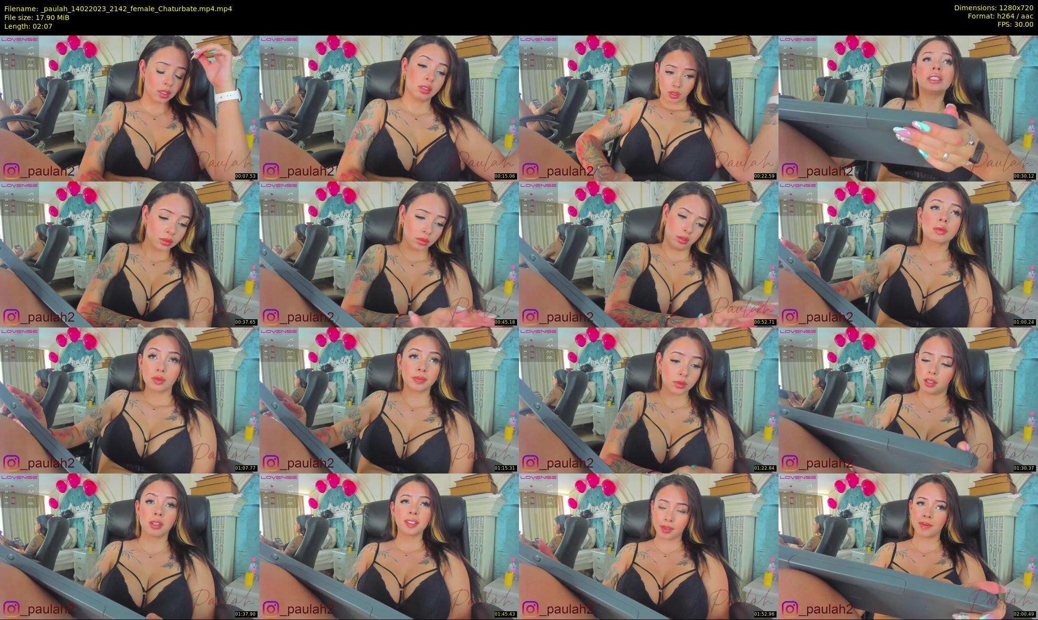 _paulah — 3 minute Chaturbate female cam show recording, 720p, Feb 14, 2023
