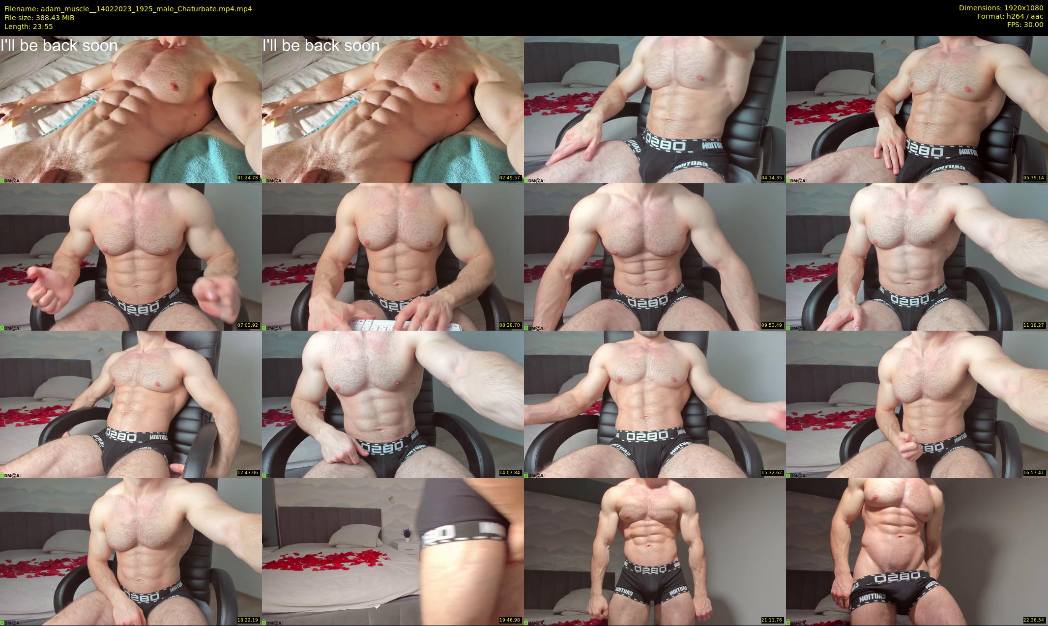 adam_muscle_ — 24 minute Chaturbate male cam show recording, 1080p, Feb 14, 2023