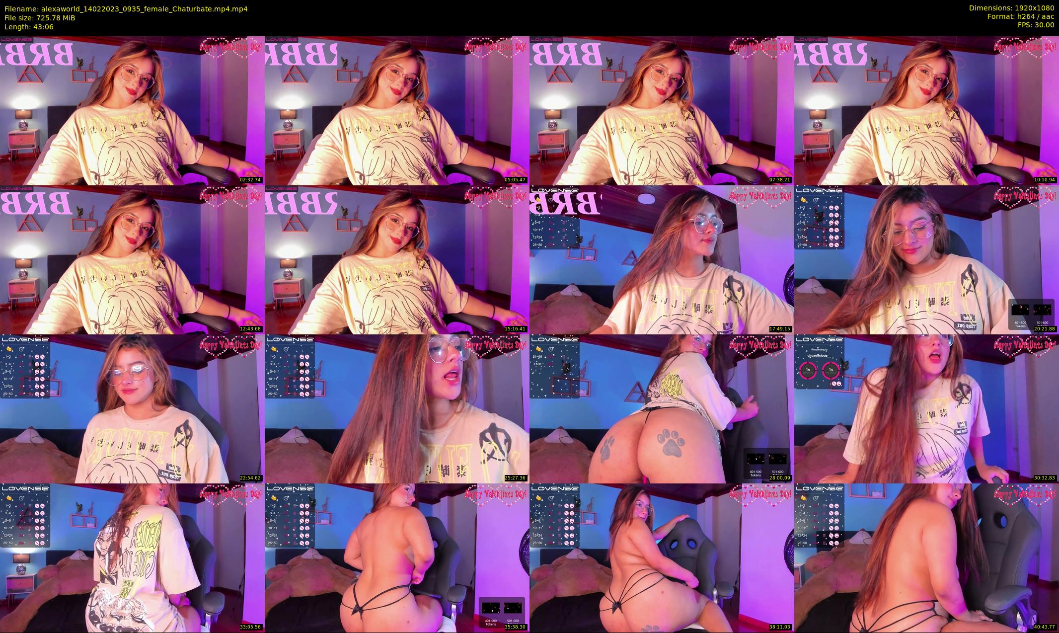 alexaworld — 44 minute Chaturbate female cam show recording, 1080p, Feb 14, 2023