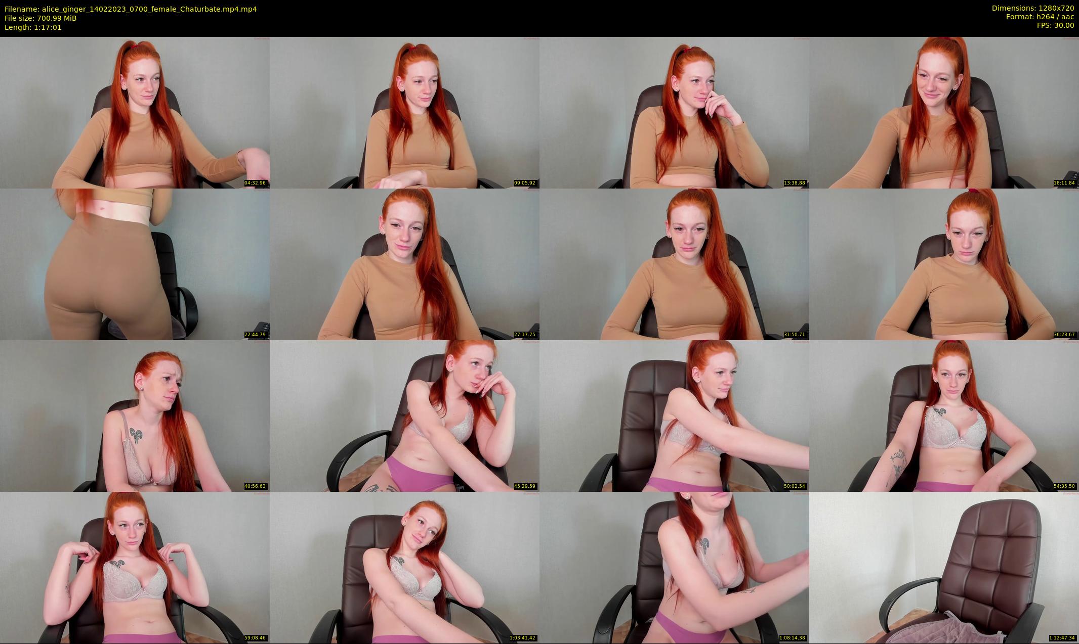 alice_ginger — 78 minute Chaturbate female cam show recording, 720p, Feb 14, 2023