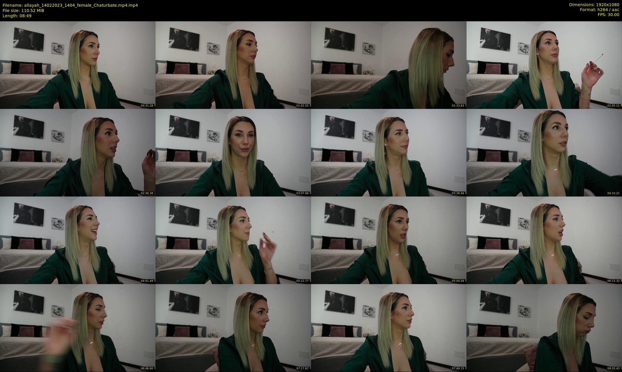 allayah — 9 minute Chaturbate female cam show recording, 1080p, Feb 14, 2023