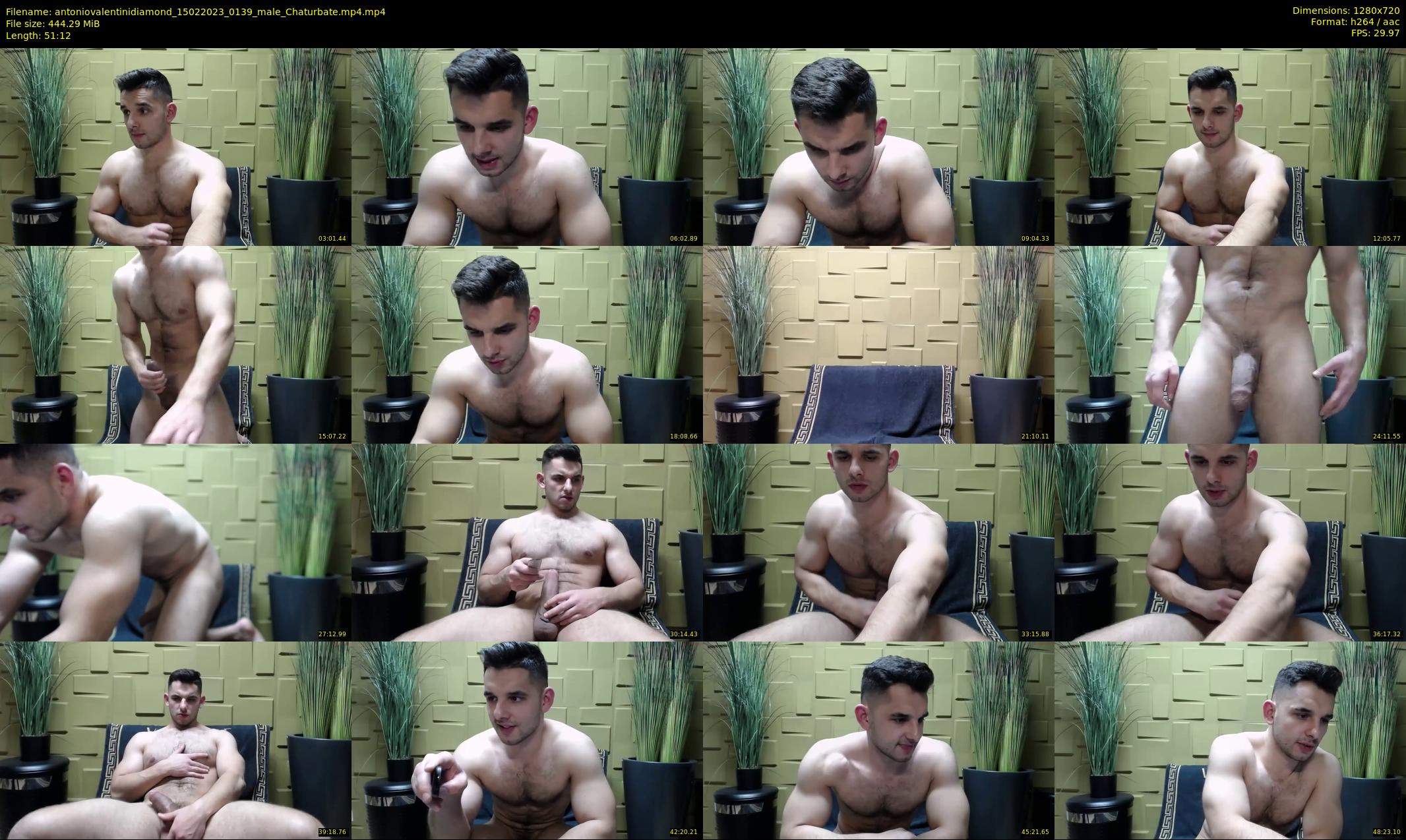 antoniovalentinidiamond — 52 minute Chaturbate male cam show recording, 720p, Feb 15, 2023