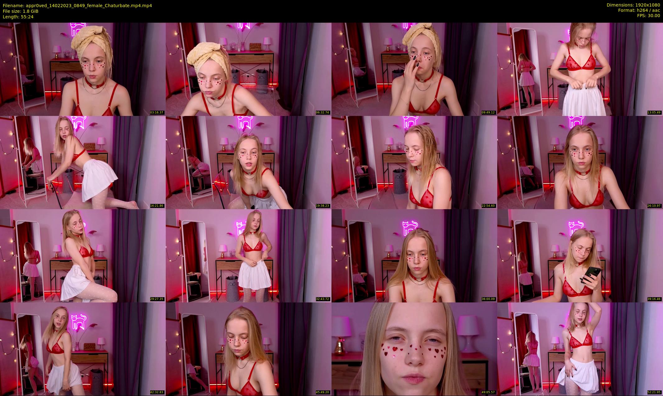 appr0ved — 56 minute Chaturbate female cam show recording, 1080p, Feb 14, 2023
