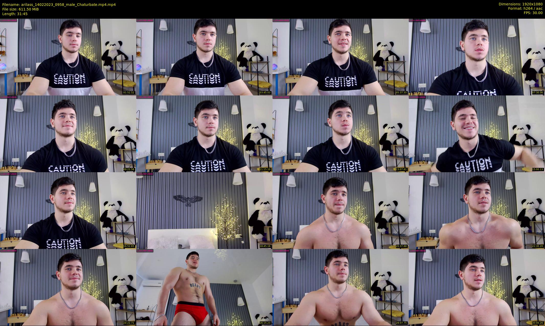 arilass — 32 minute Chaturbate male cam show recording, 1080p, Feb 14, 2023