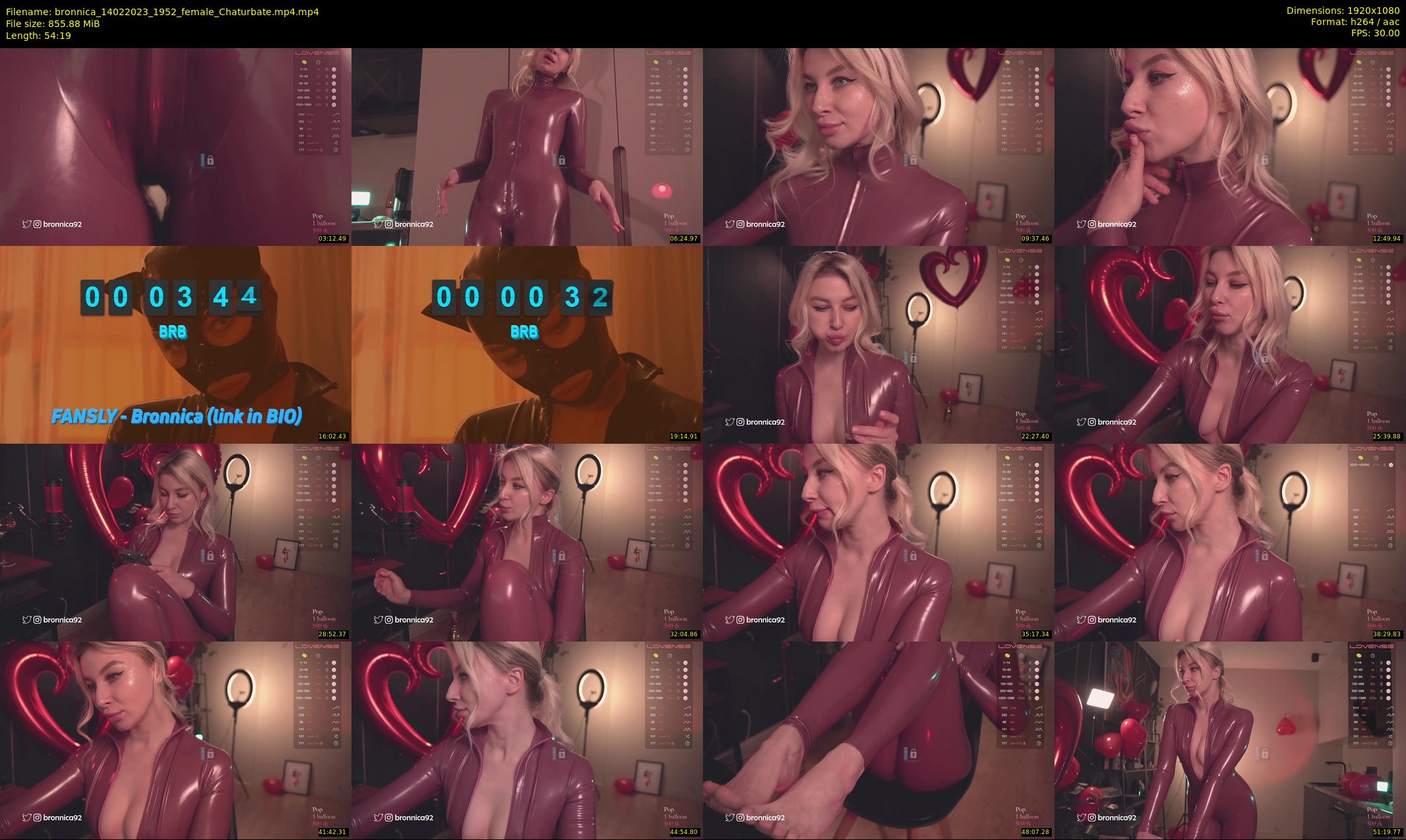 bronnica — 55 minute Chaturbate female cam show recording, 1080p, Feb 14, 2023