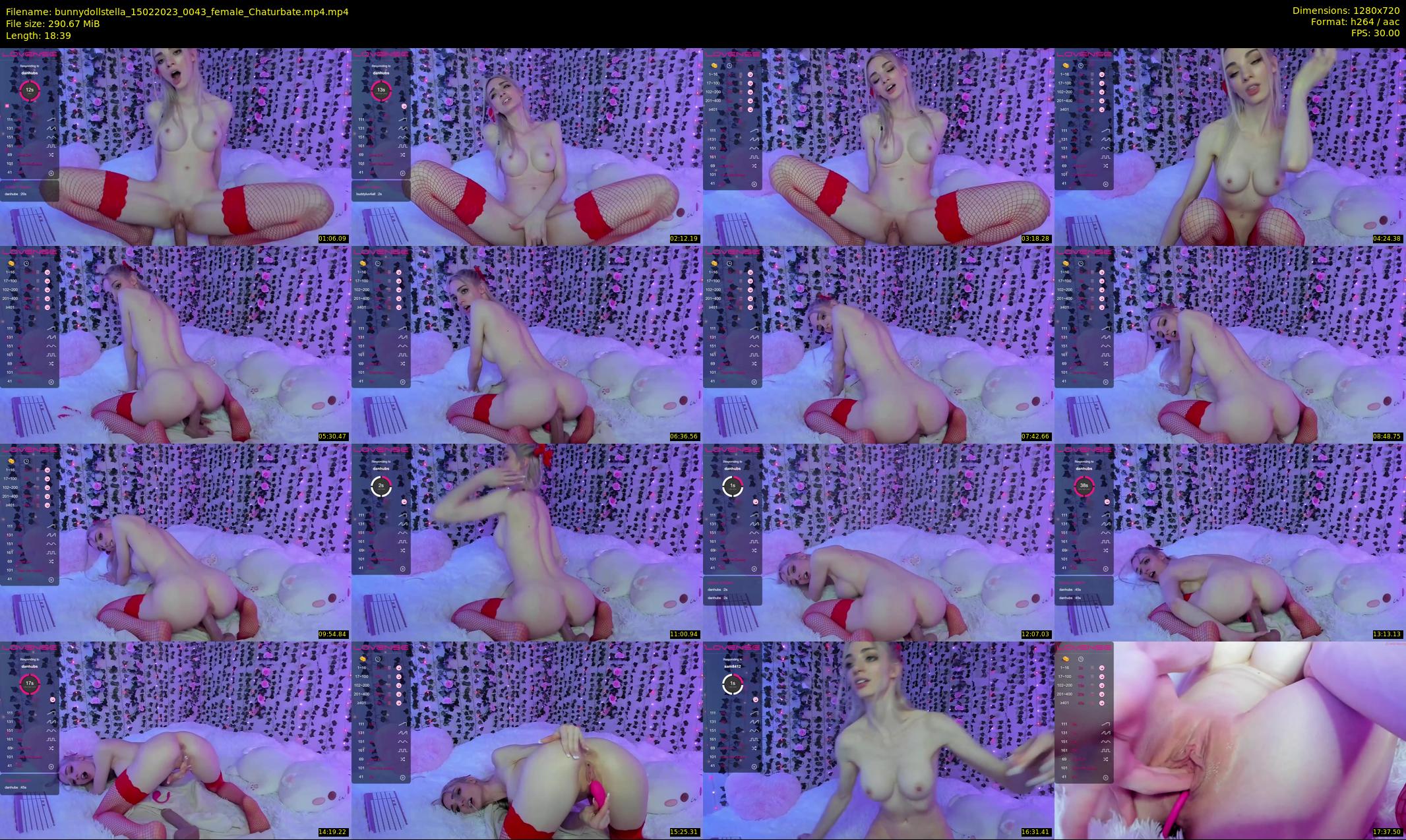 bunnydollstella — 19 minute Chaturbate female cam show recording, 720p, Feb 15, 2023