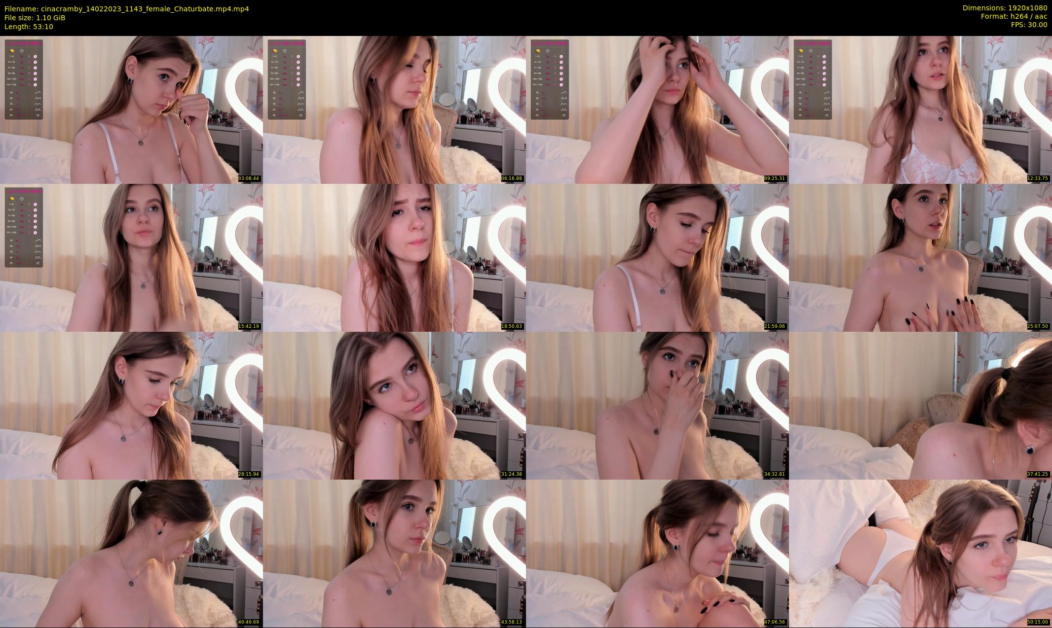 cinacramby — 54 minute Chaturbate female cam show recording, 1080p, Feb 14, 2023
