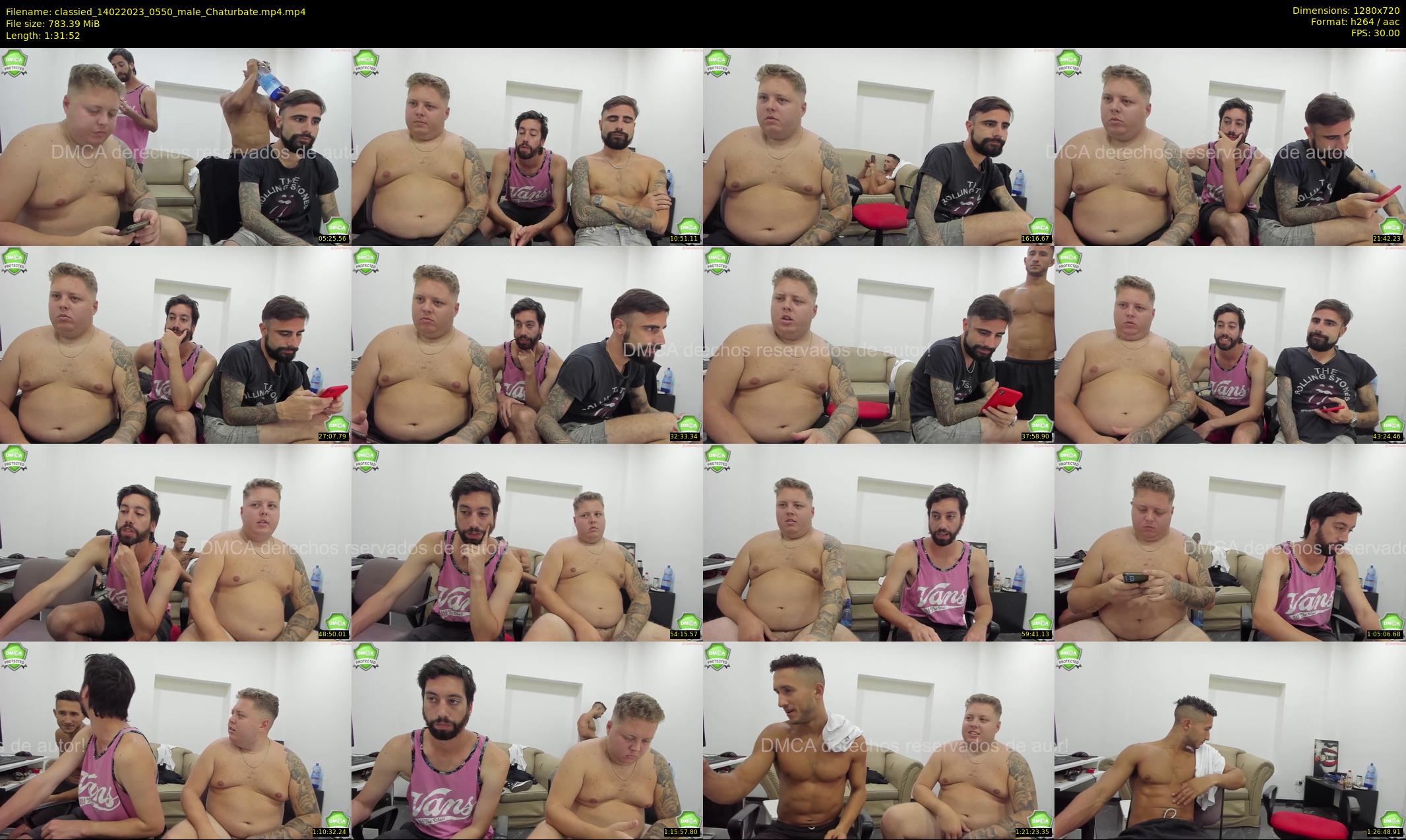 classied — 92 minute Chaturbate male cam show recording, 720p, Feb 14, 2023