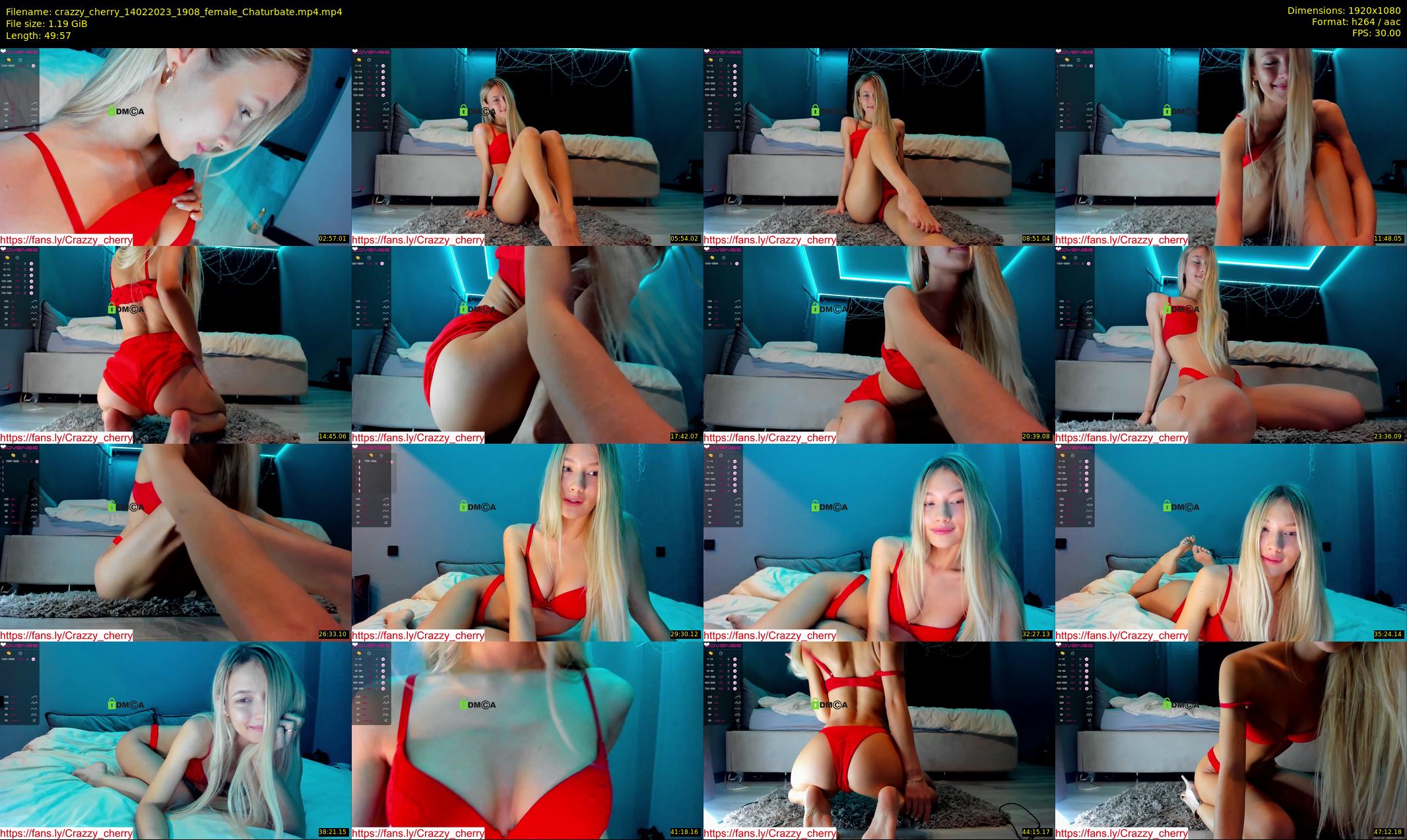 crazzy_cherry — 50 minute Chaturbate female cam show recording, 1080p, Feb 14, 2023