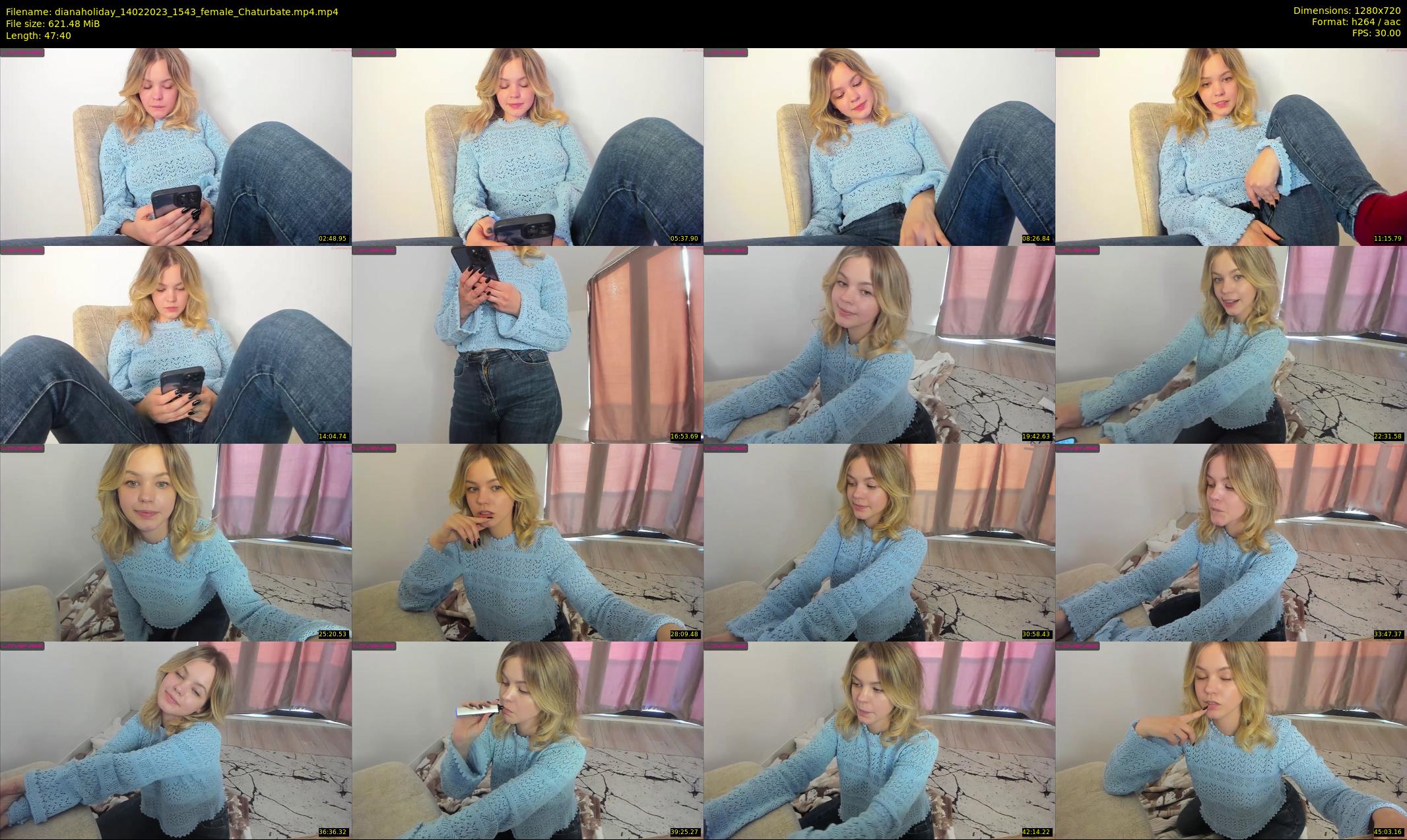 dianaholiday — 48 minute Chaturbate female cam show recording, 720p, Feb 14, 2023