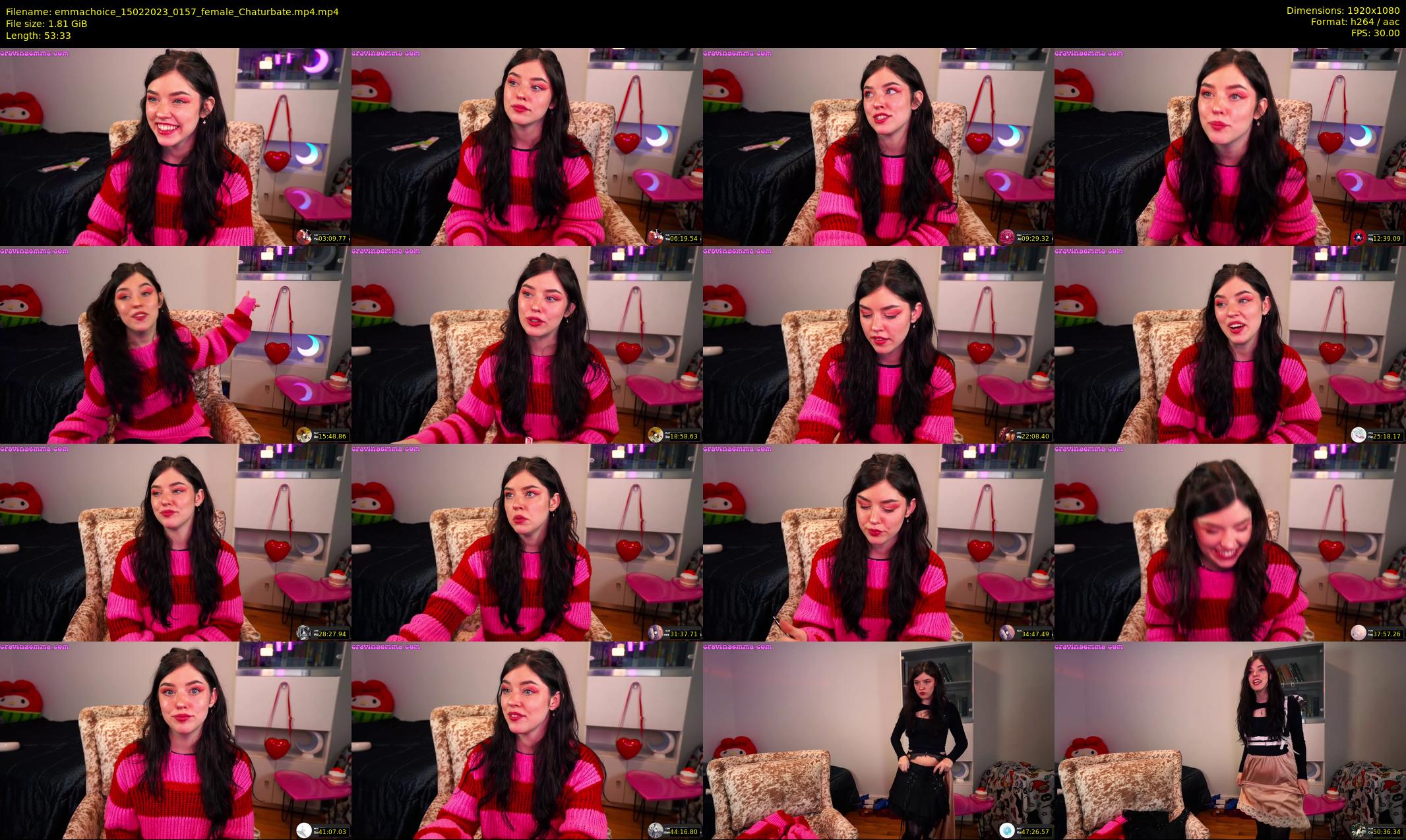 emmachoice — 54 minute Chaturbate female cam show recording, 1080p, Feb 15, 2023