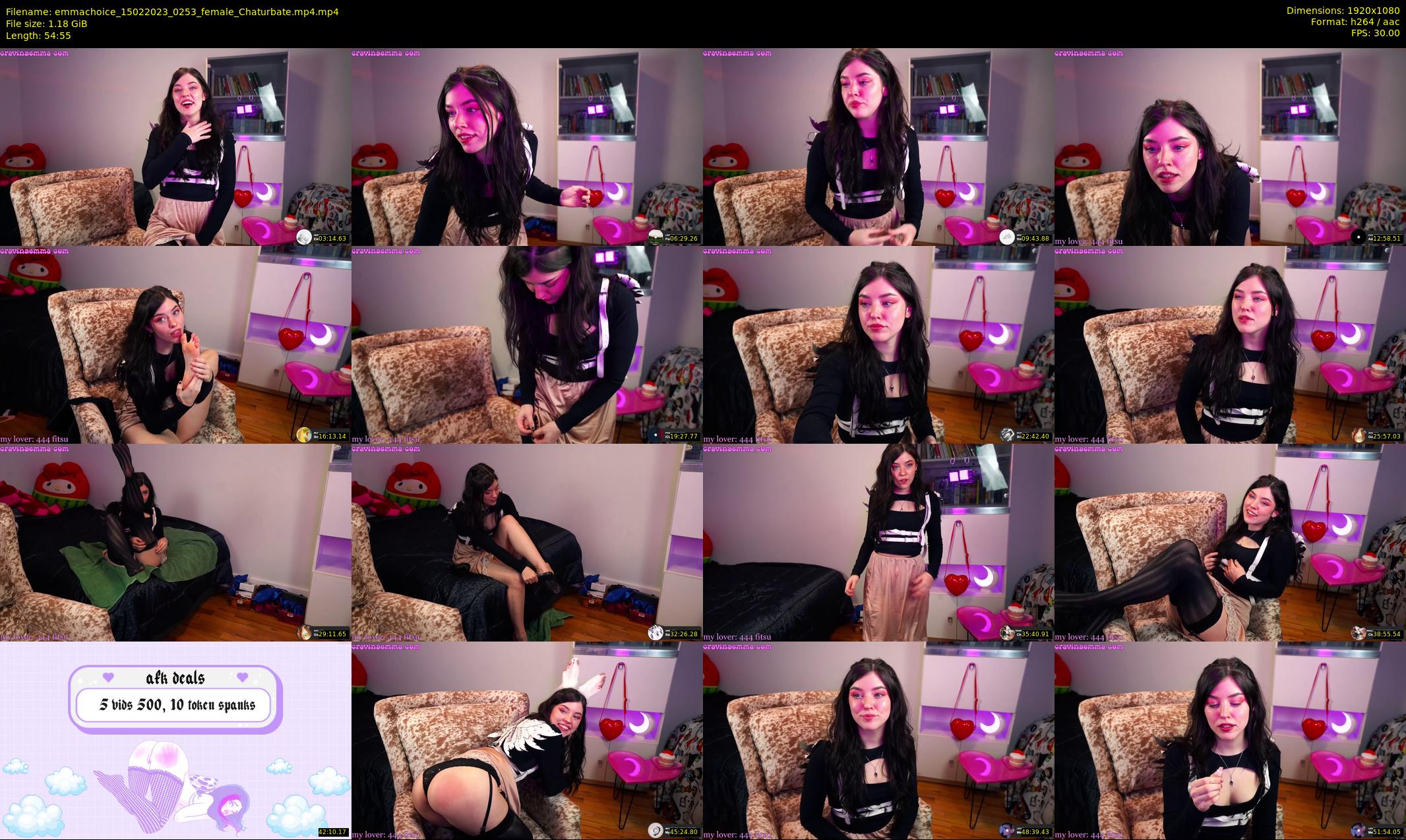 emmachoice — 55 minute Chaturbate female cam show recording, 1080p, Feb 15, 2023