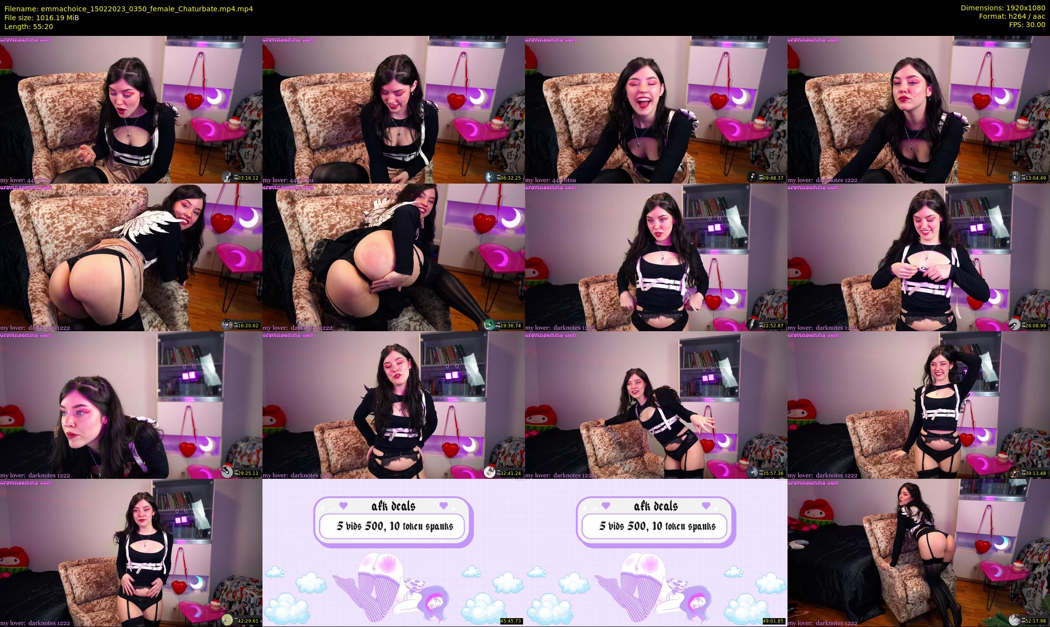 emmachoice — 56 minute Chaturbate female cam show recording, 1080p, Feb 15, 2023