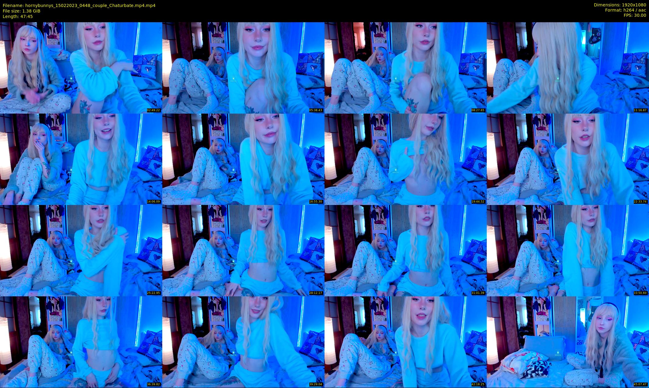 hornybunnys — 48 minute Chaturbate couple cam show recording, 1080p, Feb 15, 2023