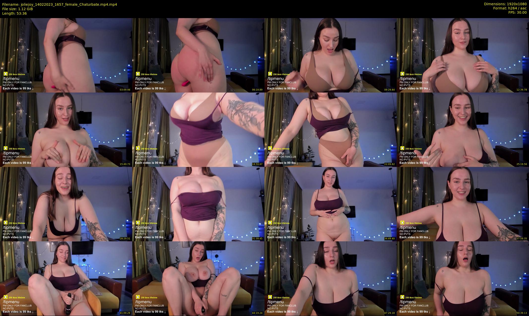 joliejoy — 54 minute Chaturbate female cam show recording, 1080p, Feb 14, 2023