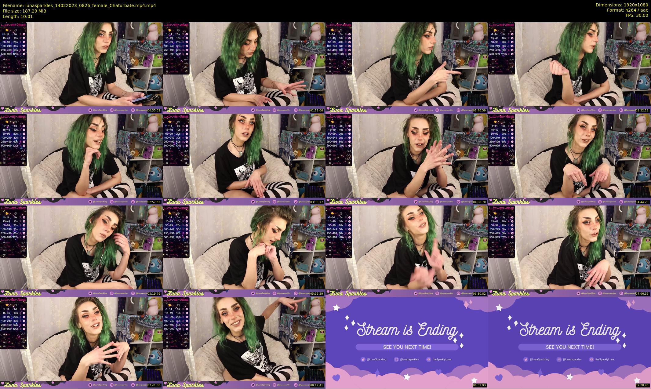 lunasparkles — 11 minute Chaturbate female cam show recording, 1080p, Feb 14, 2023