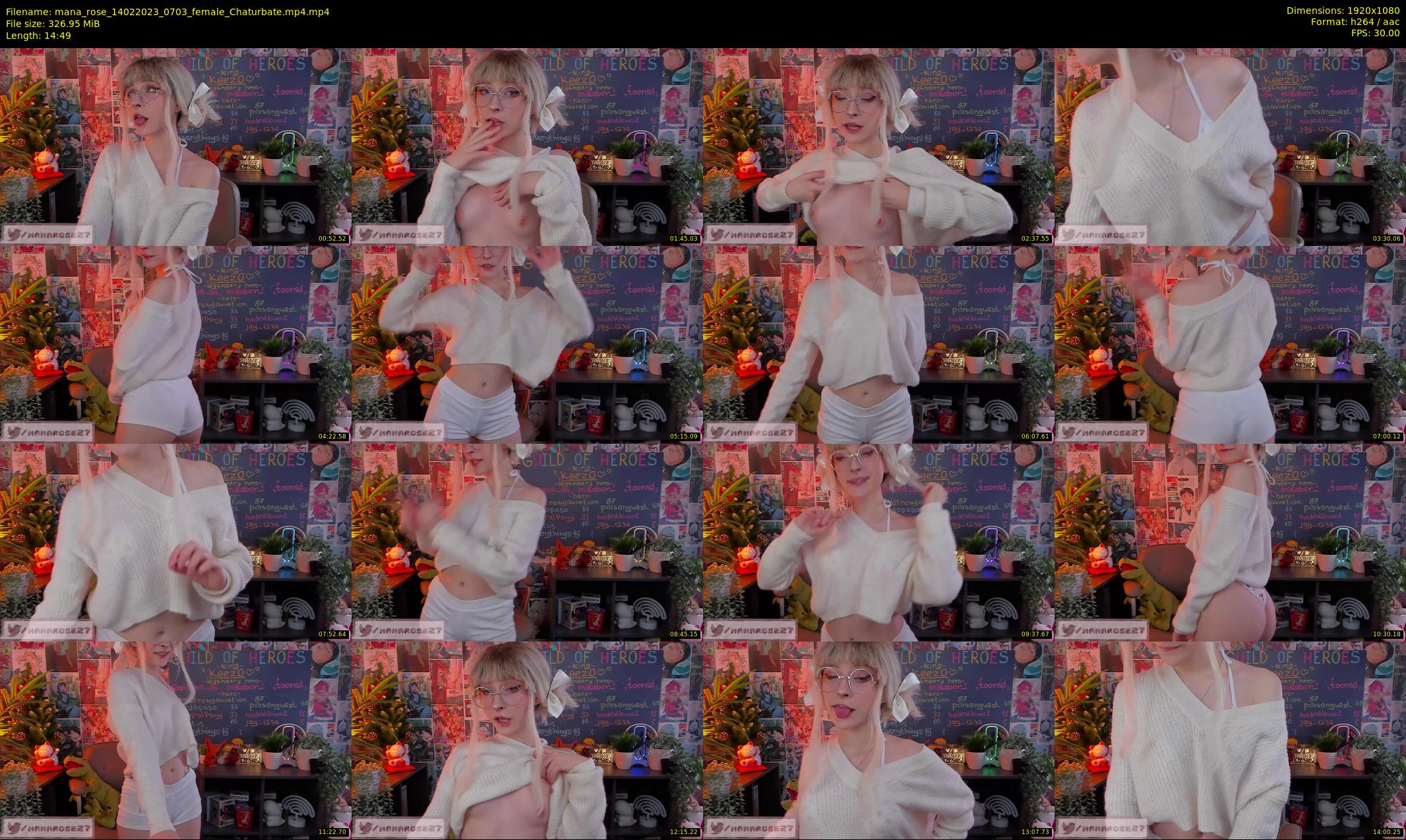 mana_rose — 15 minute Chaturbate female cam show recording, 1080p, Feb 14, 2023