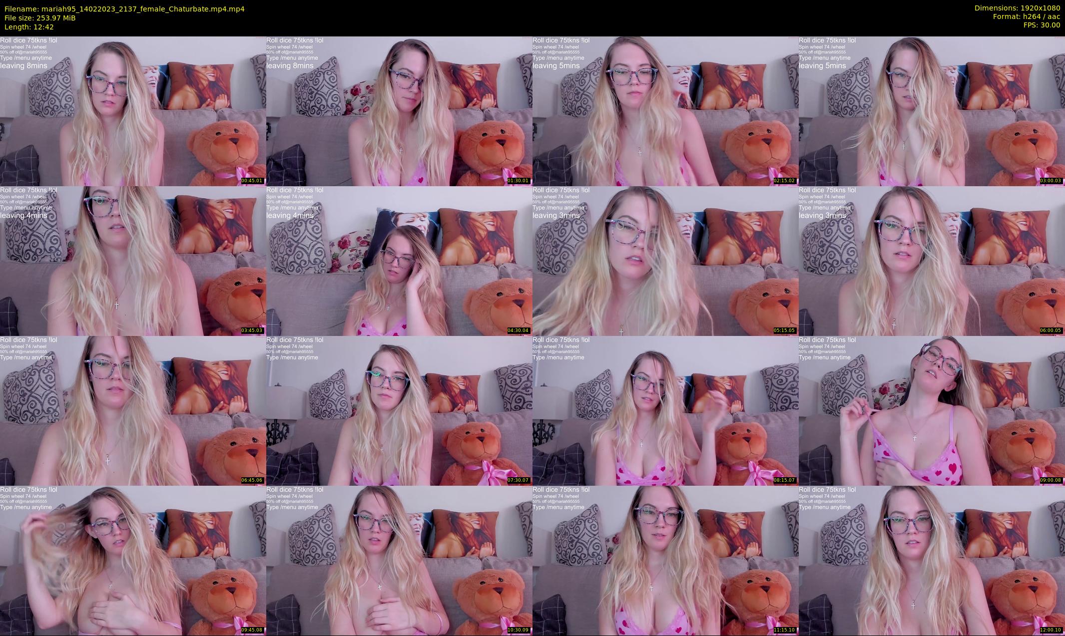 mariah95 — 13 minute Chaturbate female cam show recording, 1080p, Feb 14, 2023