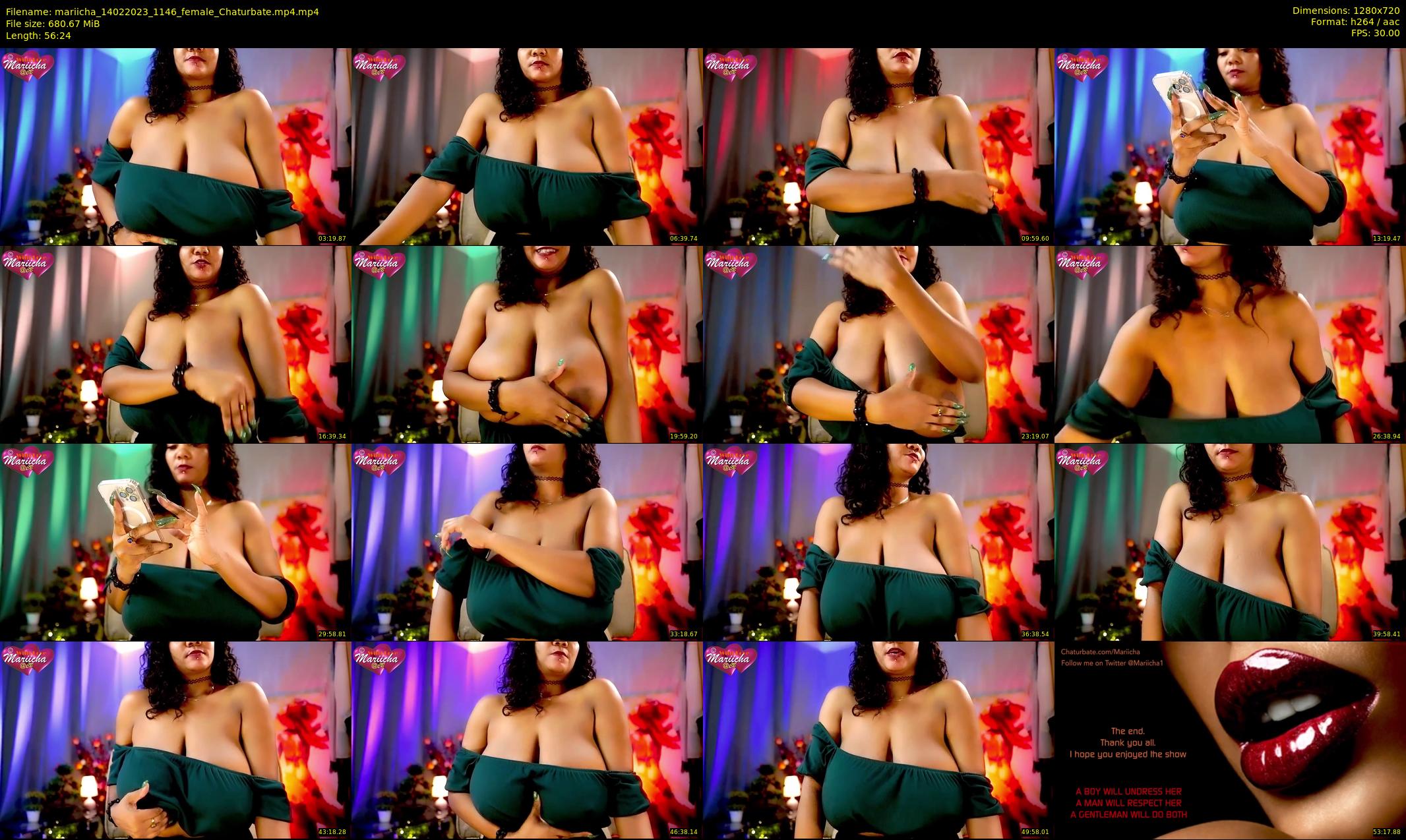 mariicha — 57 minute Chaturbate female cam show recording, 720p, Feb 14, 2023