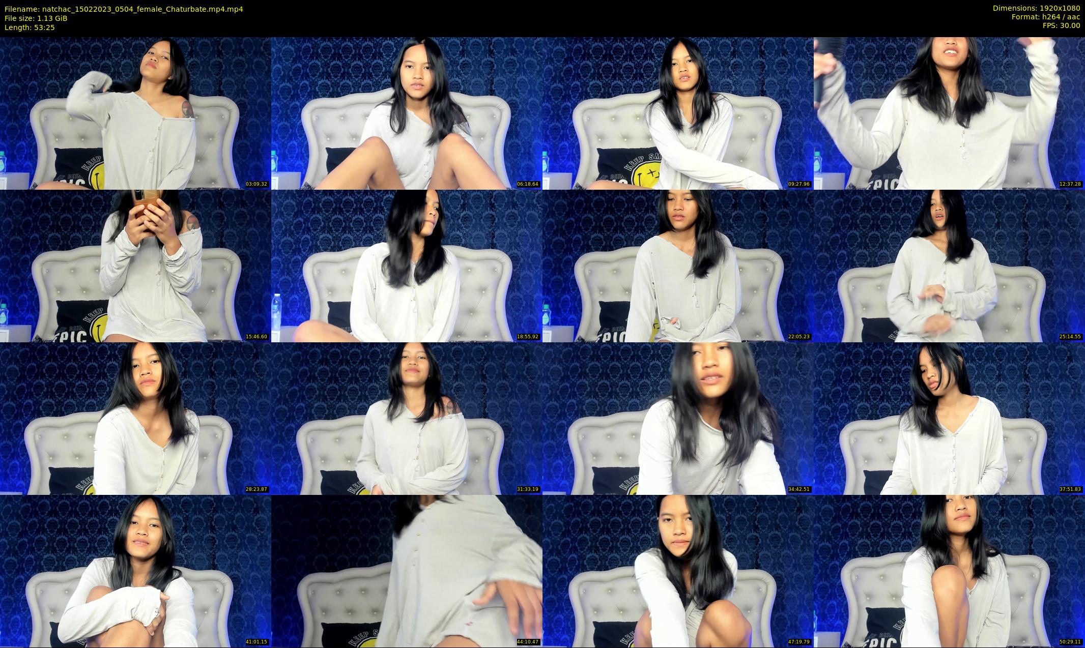 natchac — 54 minute Chaturbate female cam show recording, 1080p, Feb 15, 2023