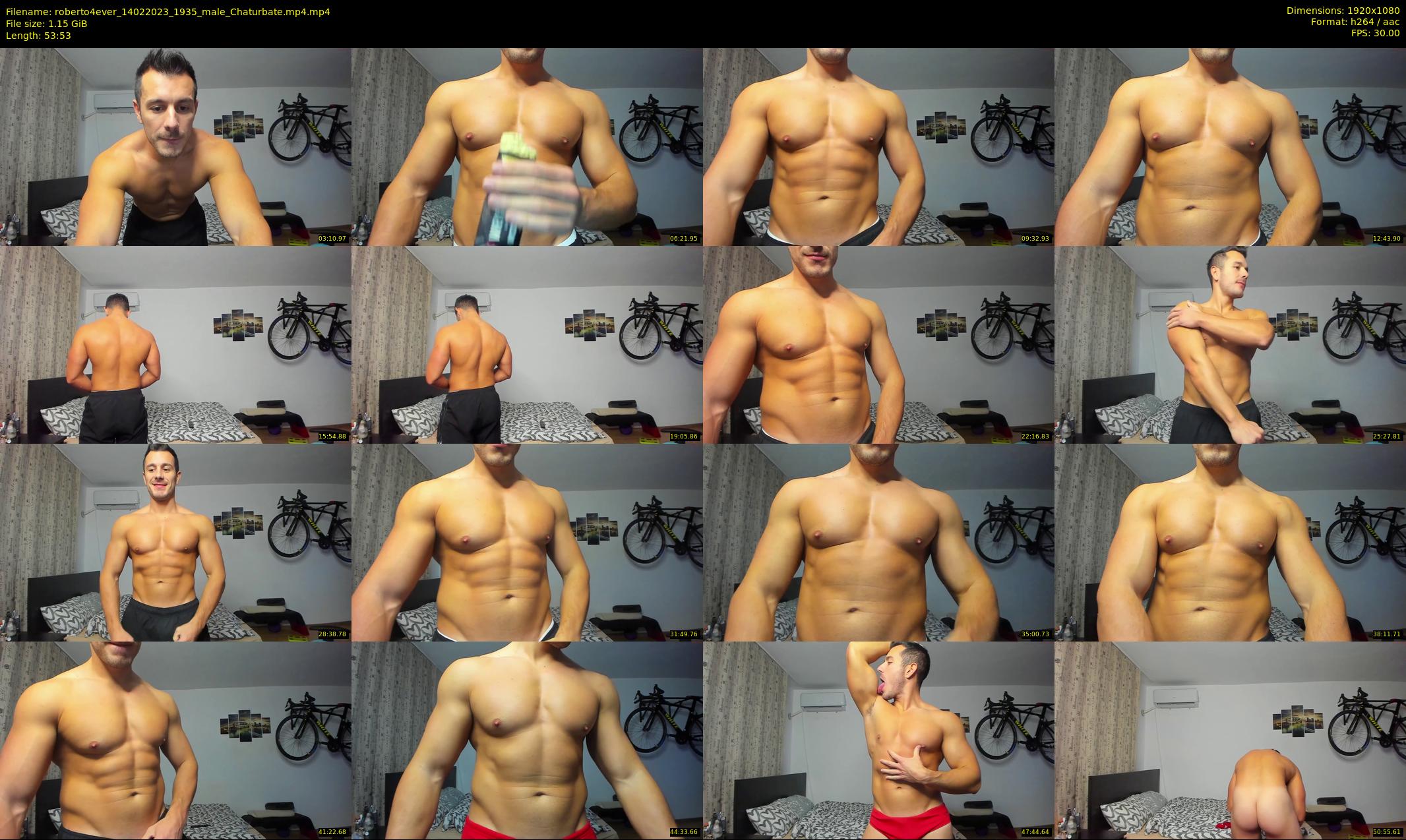 roberto4ever — 54 minute Chaturbate male cam show recording, 1080p, Feb 14, 2023