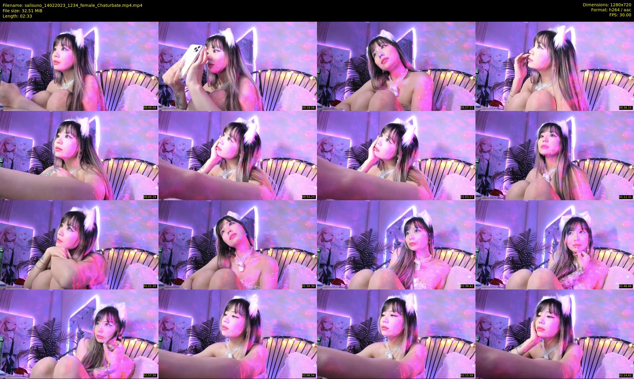 salisuno — 3 minute Chaturbate female cam show recording, 720p, Feb 14, 2023
