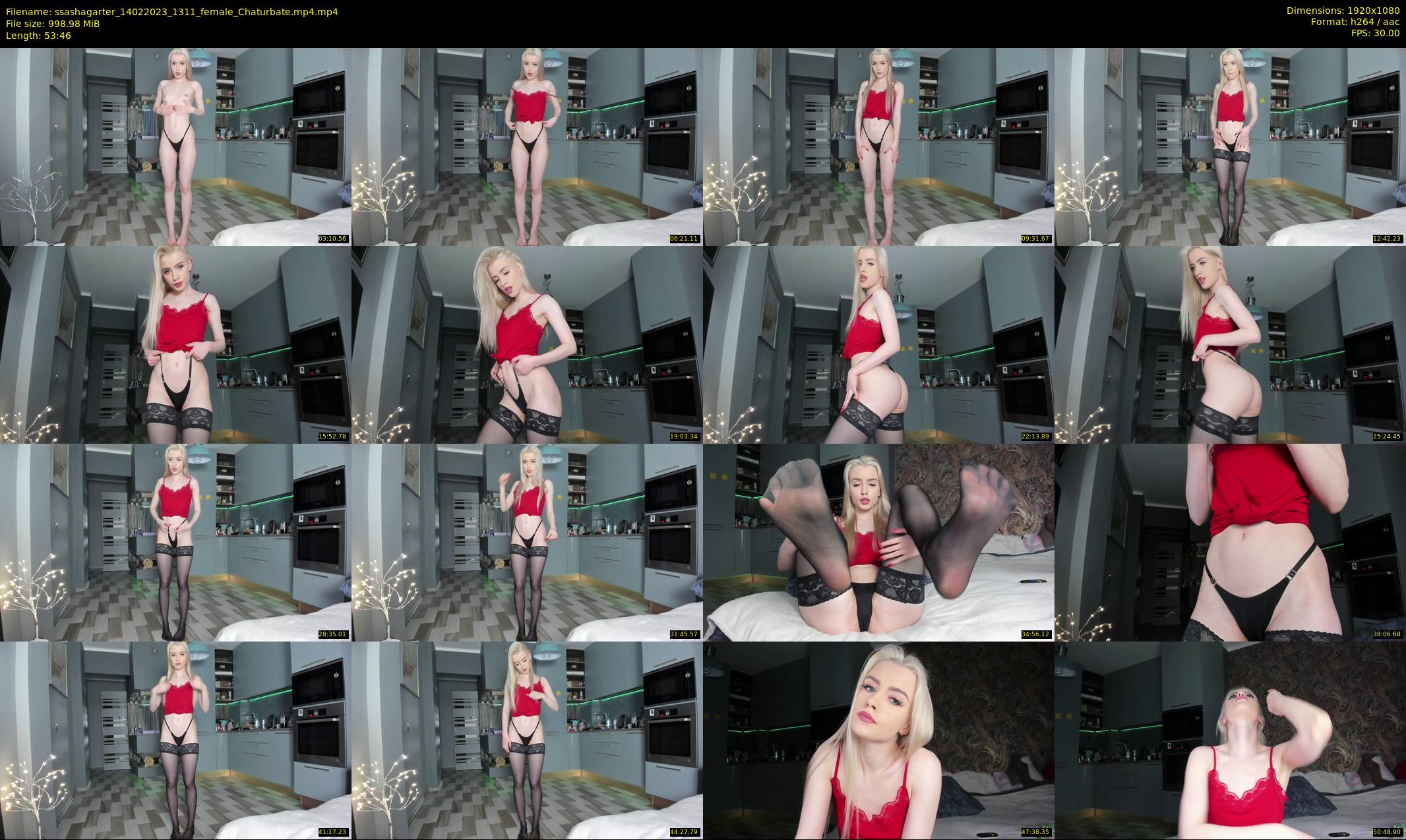 ssashagarter — 54 minute Chaturbate female cam show recording, 1080p, Feb 14, 2023