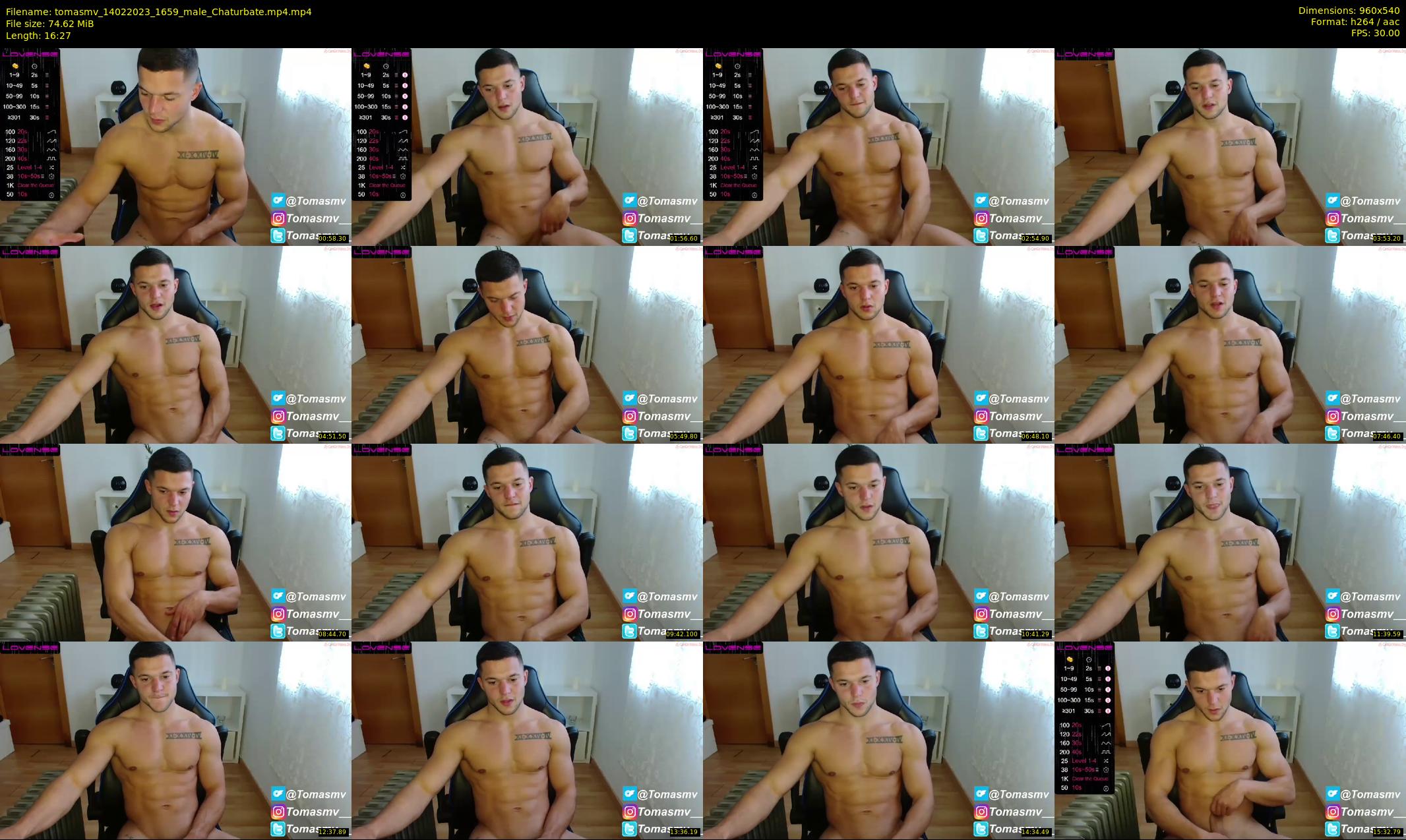 tomasmv — 17 minute Chaturbate male cam show recording, 480p, Feb 14, 2023