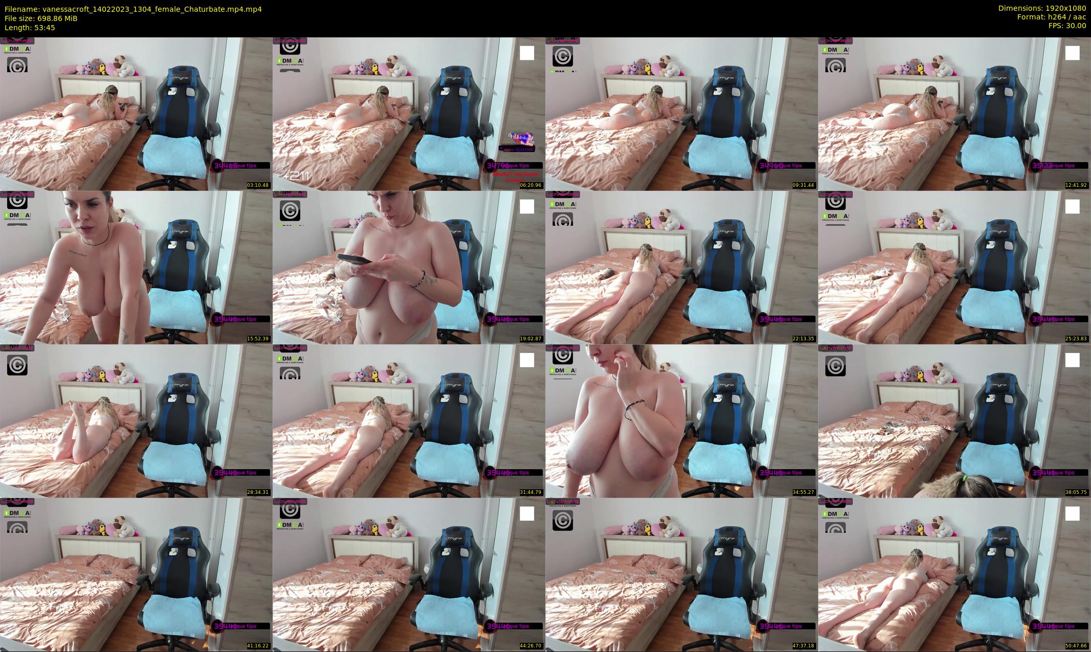vanessacroft — 54 minute Chaturbate female cam show recording, 1080p, Feb 14, 2023